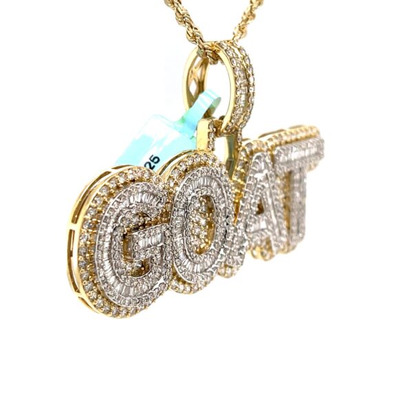 10K Baguette Diamond Goat Pendant 7.25CT - Mr. Alex Jewelry