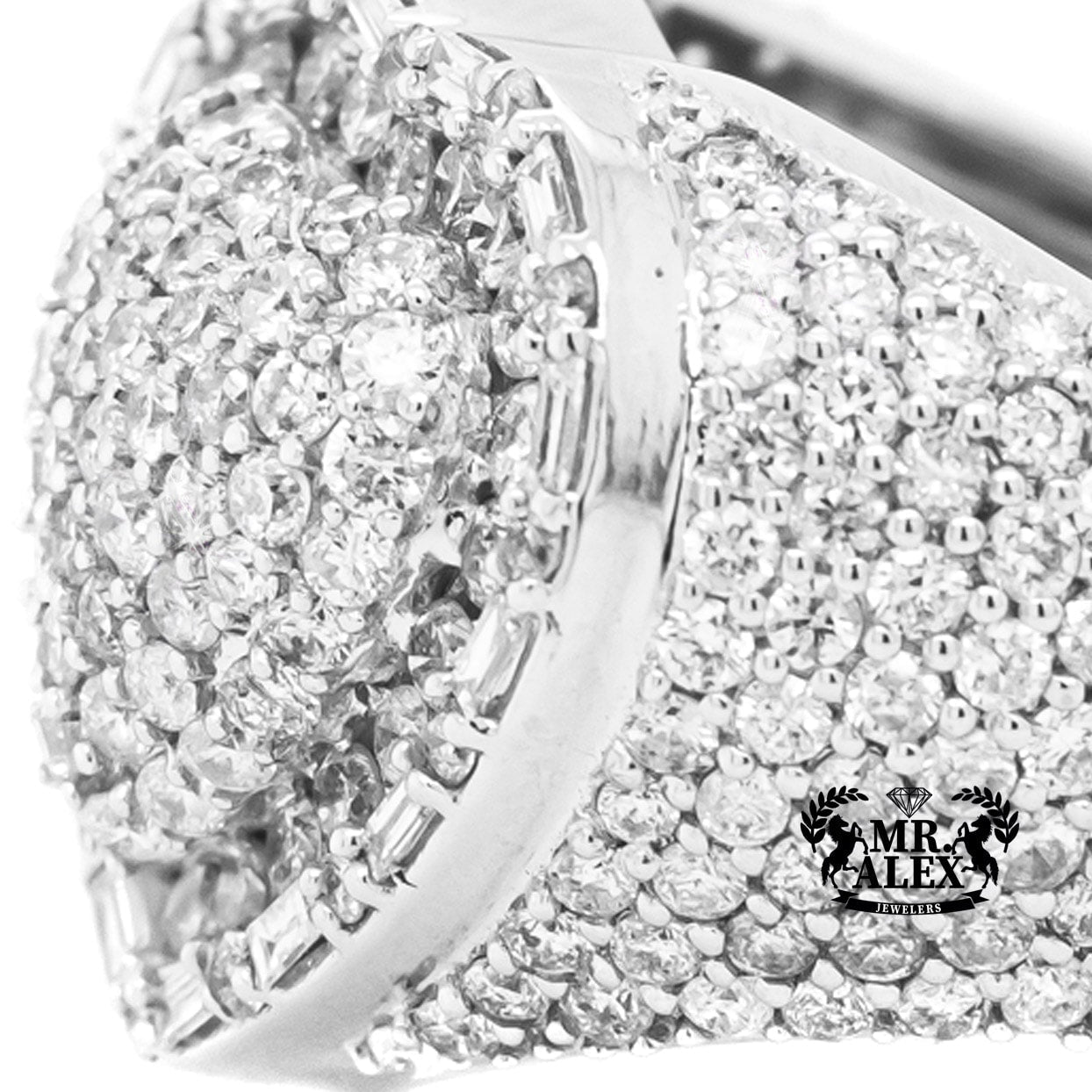 10k Big 3D Heart Diamond Ring 3.75ct - Mr. Alex Jewelry