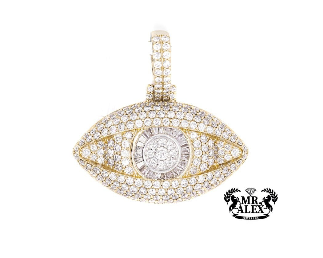 10K Big Luxury Eye Diamond Pendant 4.00CT - Mr. Alex Jewelry