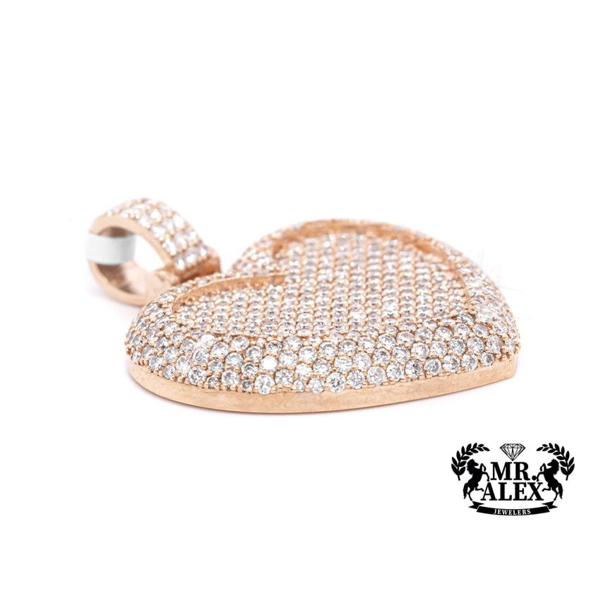 10K Big Luxury Heart Diamond Pendant 4.66CT - Mr. Alex Jewelry