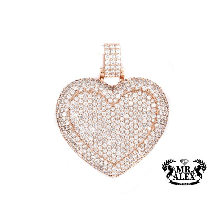 10K Big Luxury Heart Diamond Pendant 4.66CT - Mr. Alex Jewelry