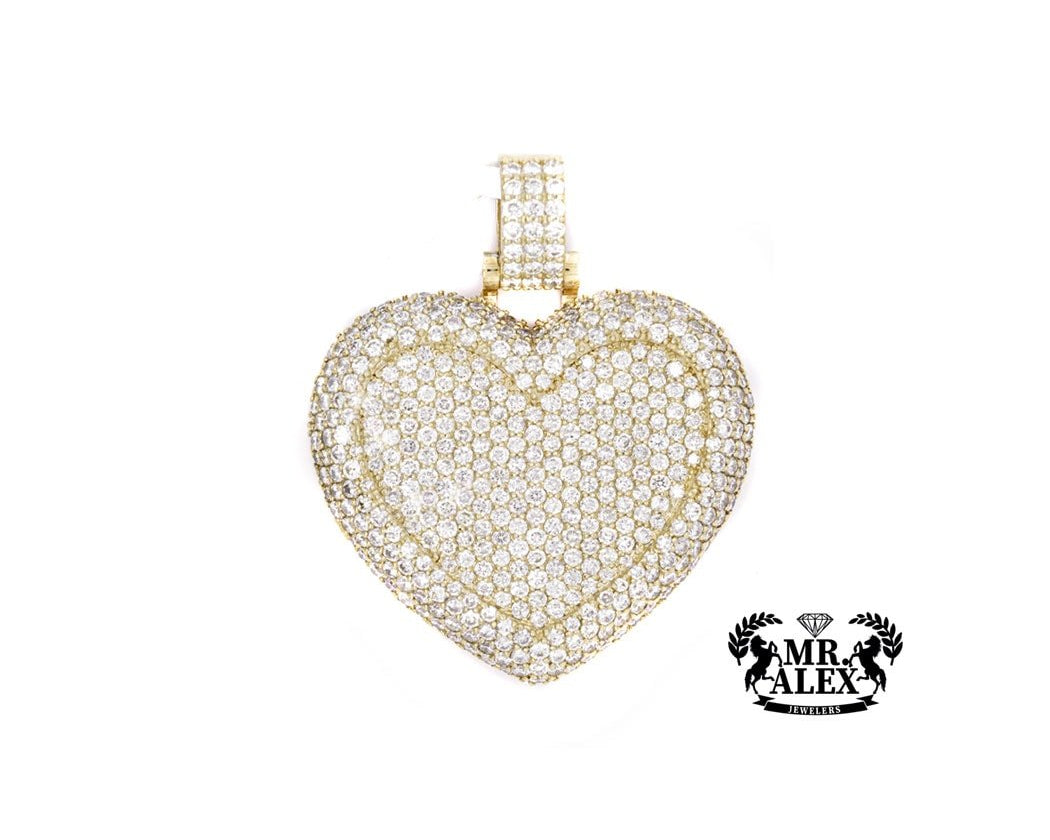 10K Big Luxury Heart Diamond Pendant 4.66CT - Mr. Alex Jewelry