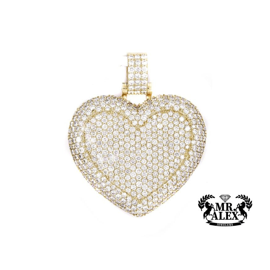 10K Big Luxury Heart Diamond Pendant 4.66CT - Mr. Alex Jewelry