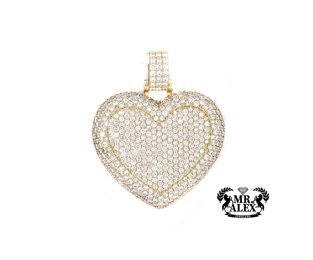 10K Big Luxury Heart Diamond Pendant 4.66CT - Mr. Alex Jewelry