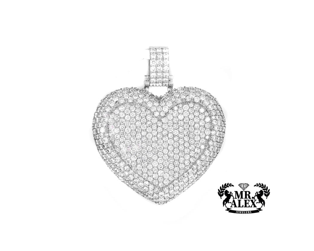 10K Big Luxury Heart Diamond Pendant 4.66CT - Mr. Alex Jewelry