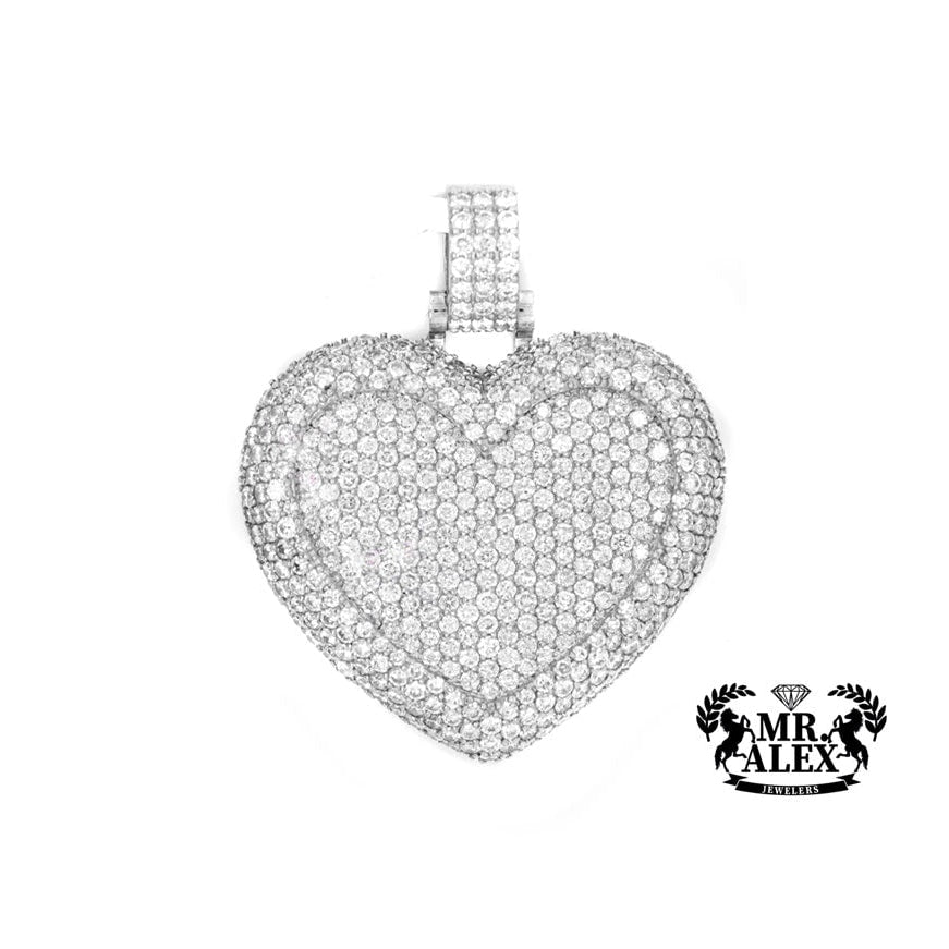 10K Big Luxury Heart Diamond Pendant 4.66CT - Mr. Alex Jewelry