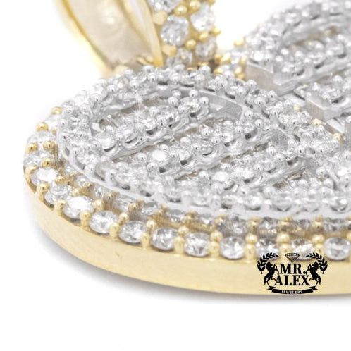 10K Broken Heart Diamond Pendant 1.60CT - Mr. Alex Jewelry