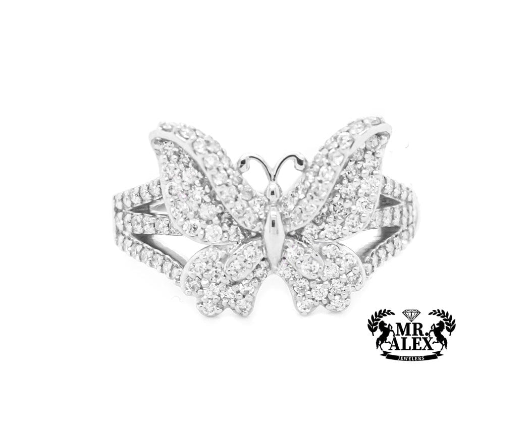 10K Butterfly Diamond Ring 0.90ct - Mr. Alex Jewelry