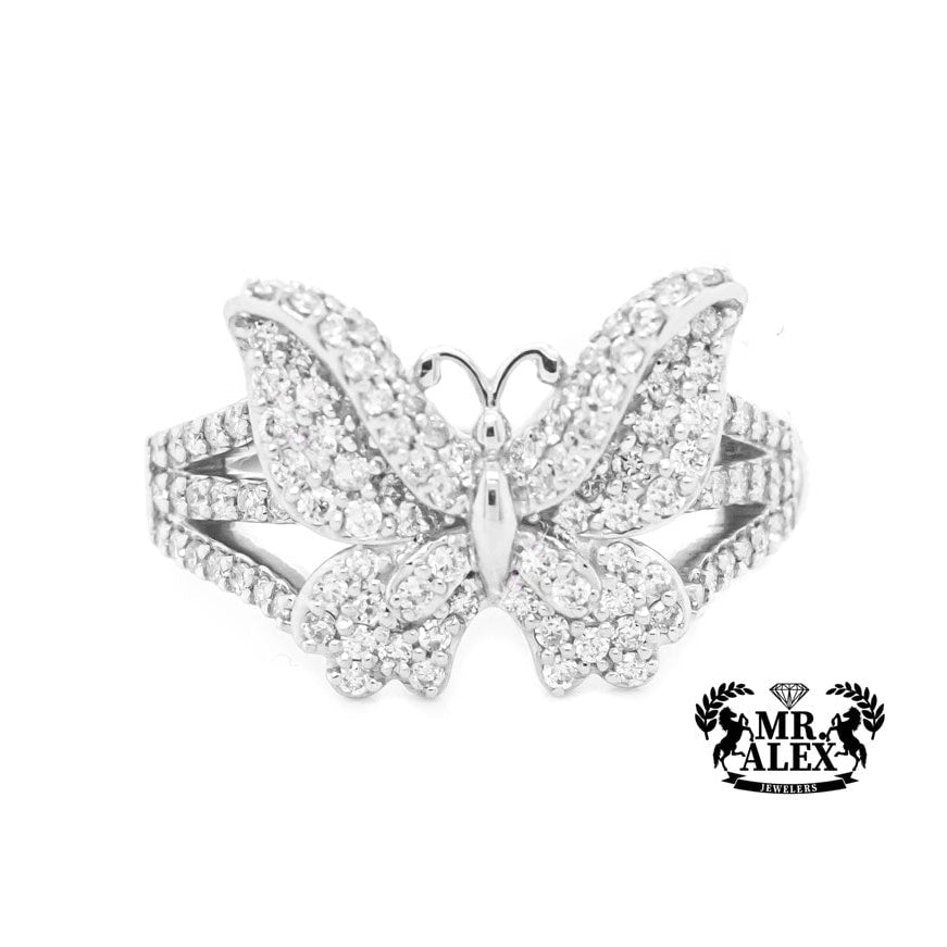 10K Butterfly Diamond Ring 0.90ct - Mr. Alex Jewelry