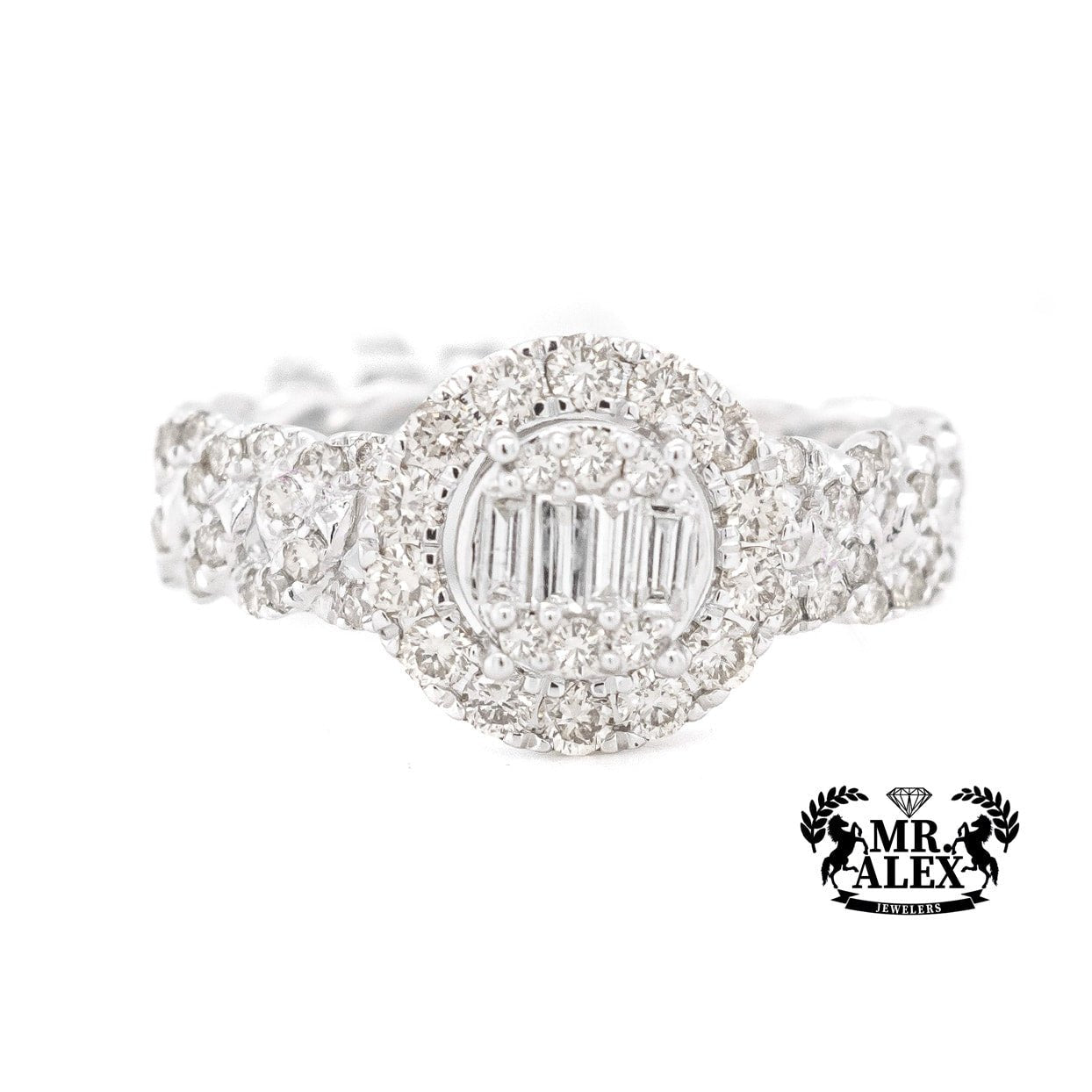 10K Circles 3D in Cuban Diamond Ring 0.85ct - Mr. Alex Jewelry