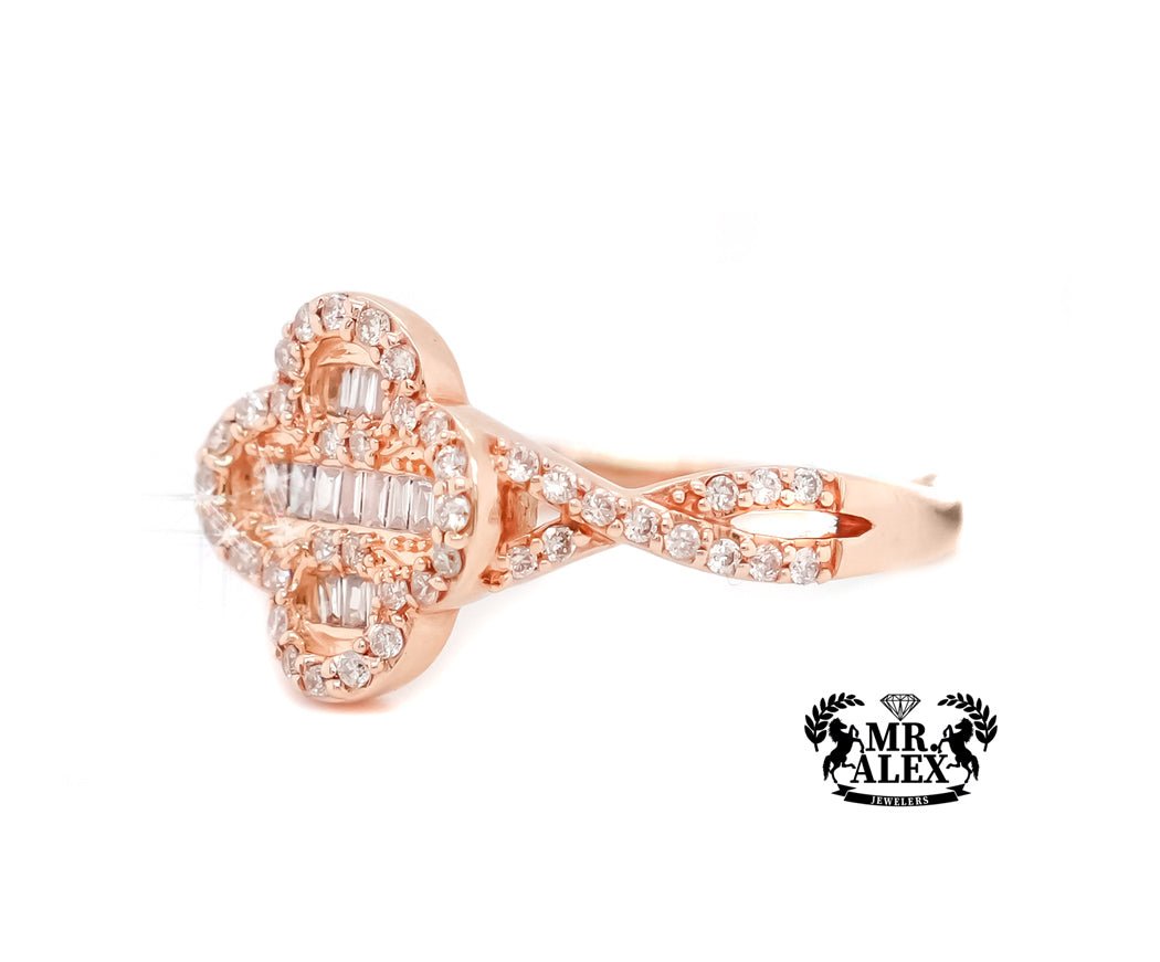 10K Clover infinity Diamond Ring 0.45ct - Mr. Alex Jewelry