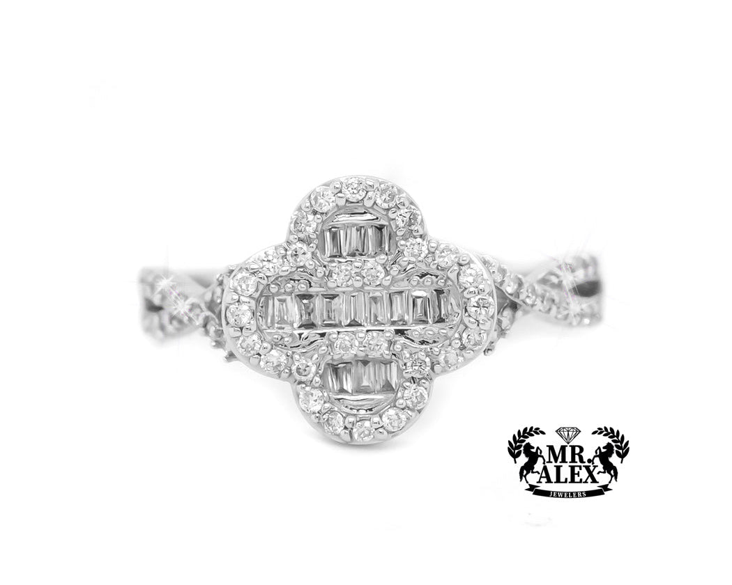 10K Clover infinity Diamond Ring 0.45ct - Mr. Alex Jewelry