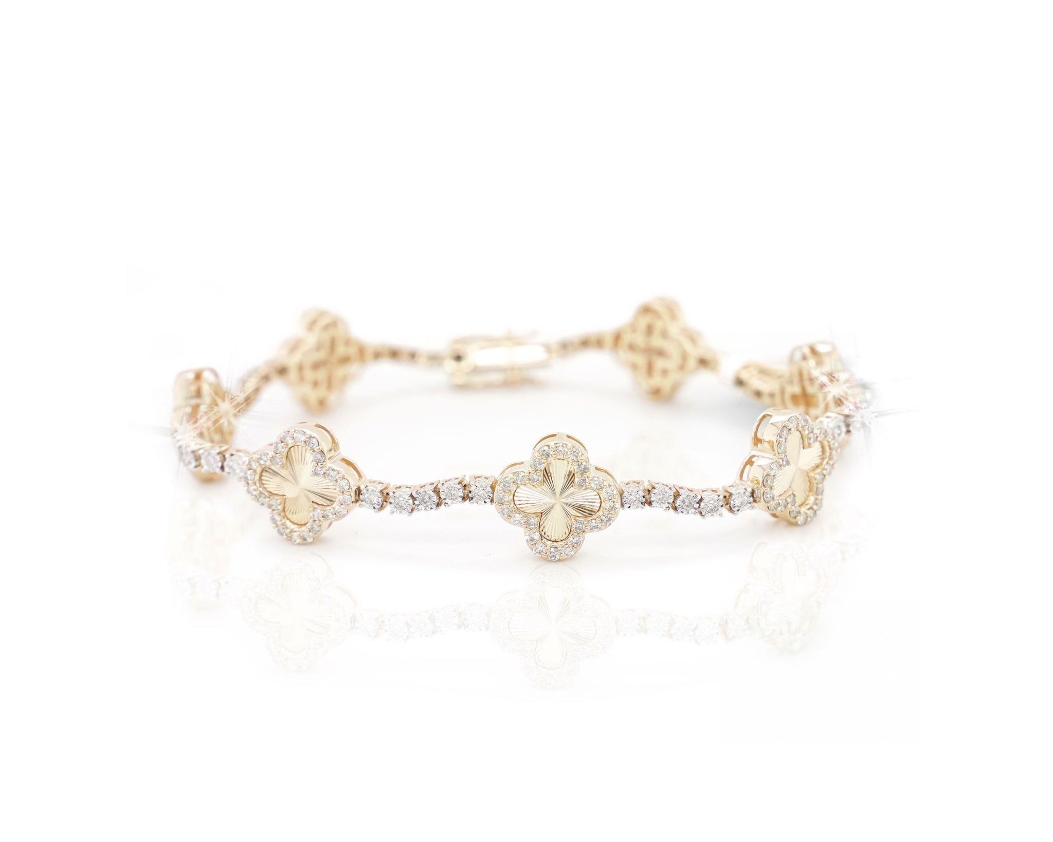 10K Cloverfield Diamond Tennis Bracelet 2.0ct - Mr. Alex Jewelry