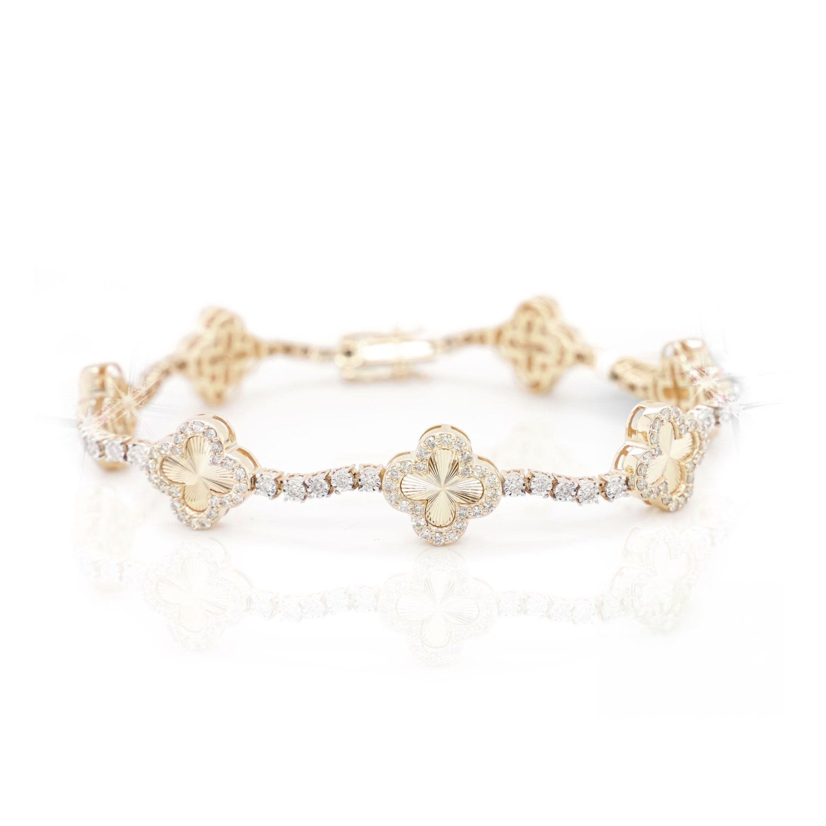 10K Cloverfield Diamond Tennis Bracelet 2.0ct - Mr. Alex Jewelry
