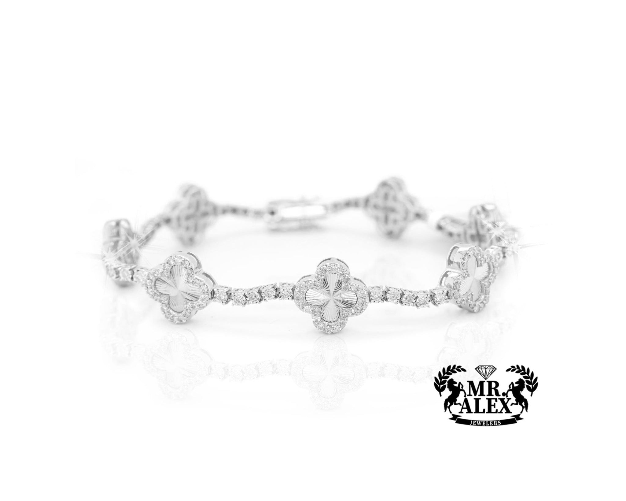 10K Cloverfield Diamond Tennis Bracelet 2.0ct - Mr. Alex Jewelry