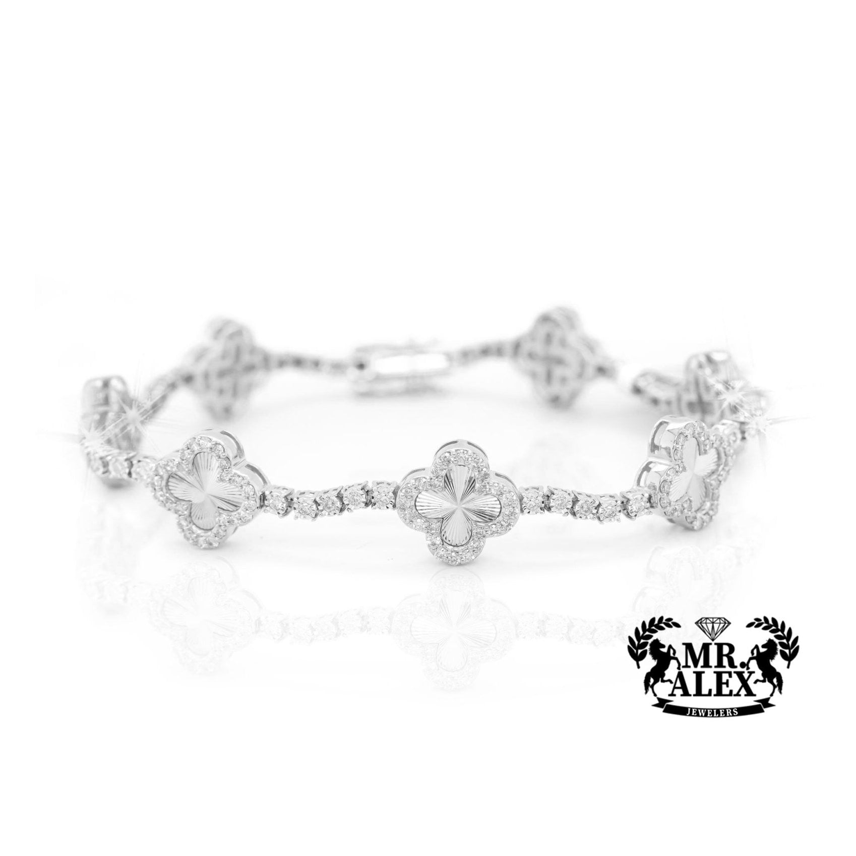 10K Cloverfield Diamond Tennis Bracelet 2.0ct - Mr. Alex Jewelry