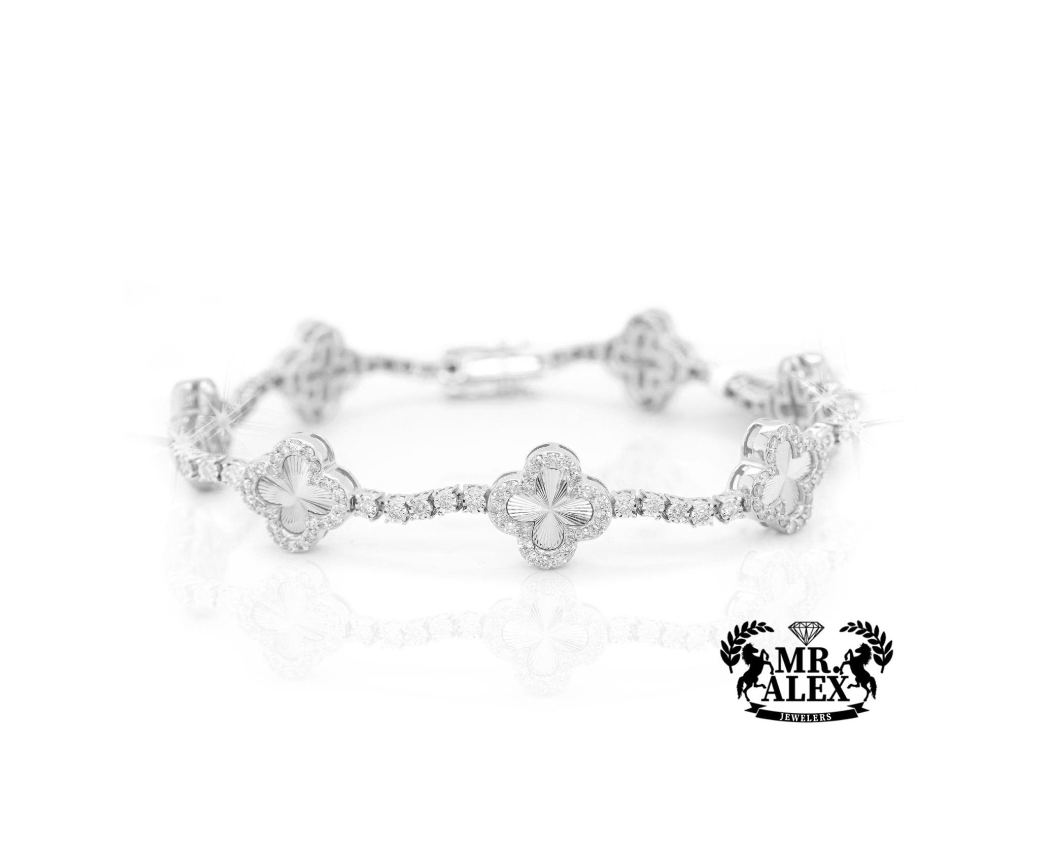 10K Cloverfield Diamond Tennis Bracelet 2.0ct - Mr. Alex Jewelry