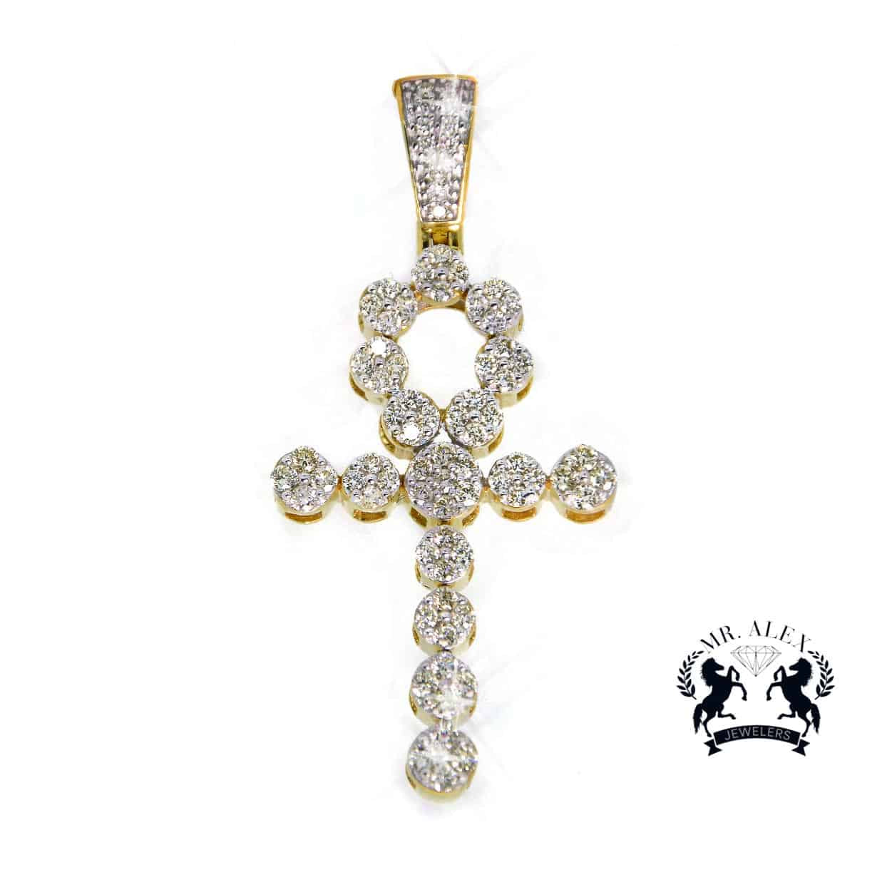 10K Cross Diamond Pendant 0.95ct - Mr. Alex Jewelry