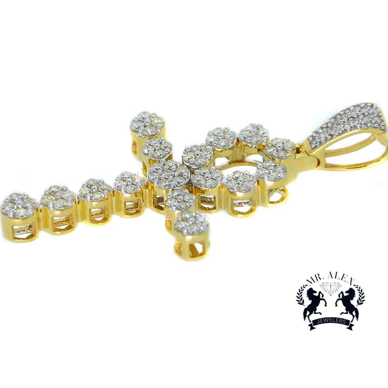 10K Cross Diamond Pendant 0.95ct - Mr. Alex Jewelry