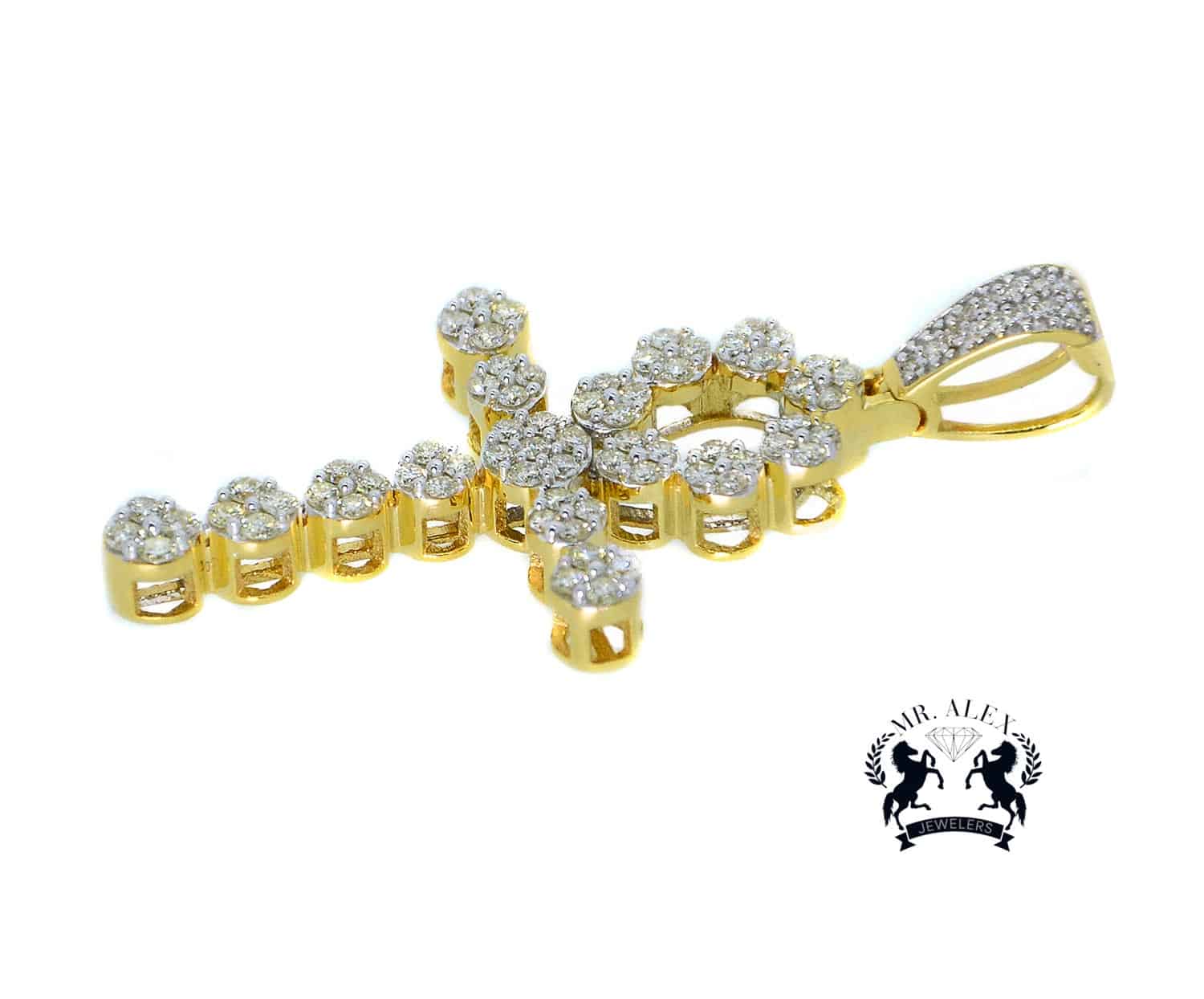 10K Cross Diamond Pendant 0.95ct - Mr. Alex Jewelry