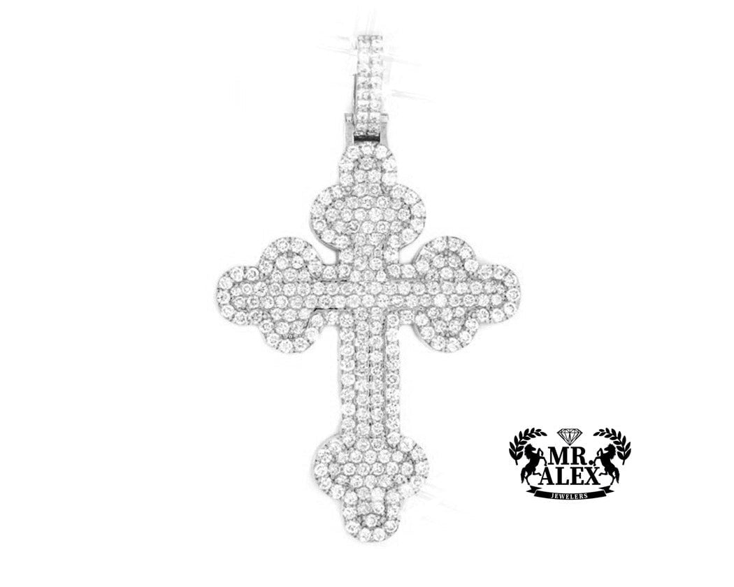 10K Cross Diamond Pendant 3.00ct - Mr. Alex Jewelry