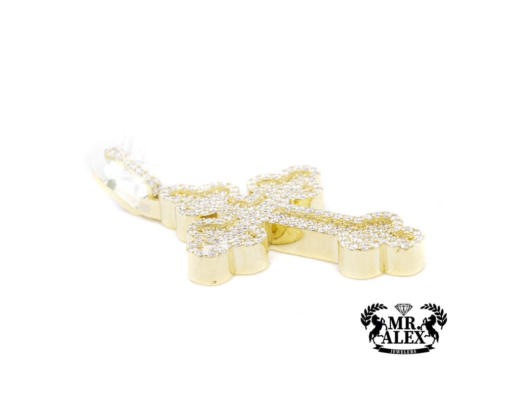 10K Cross Diamond Pendant 3.00ct - Mr. Alex Jewelry