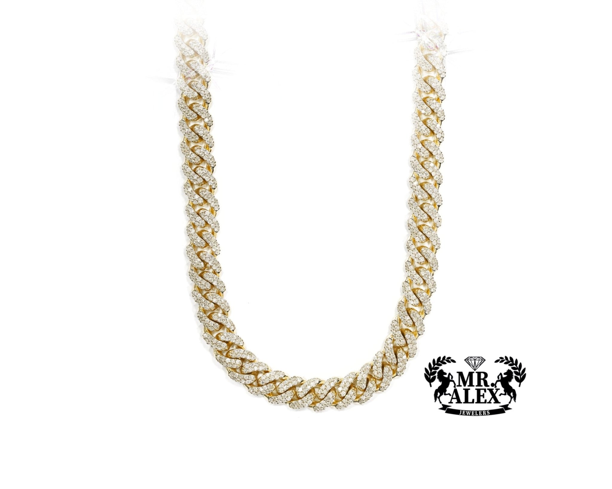 10k Cuban Link Diamond Chain 7.55ct - Mr. Alex Jewelry