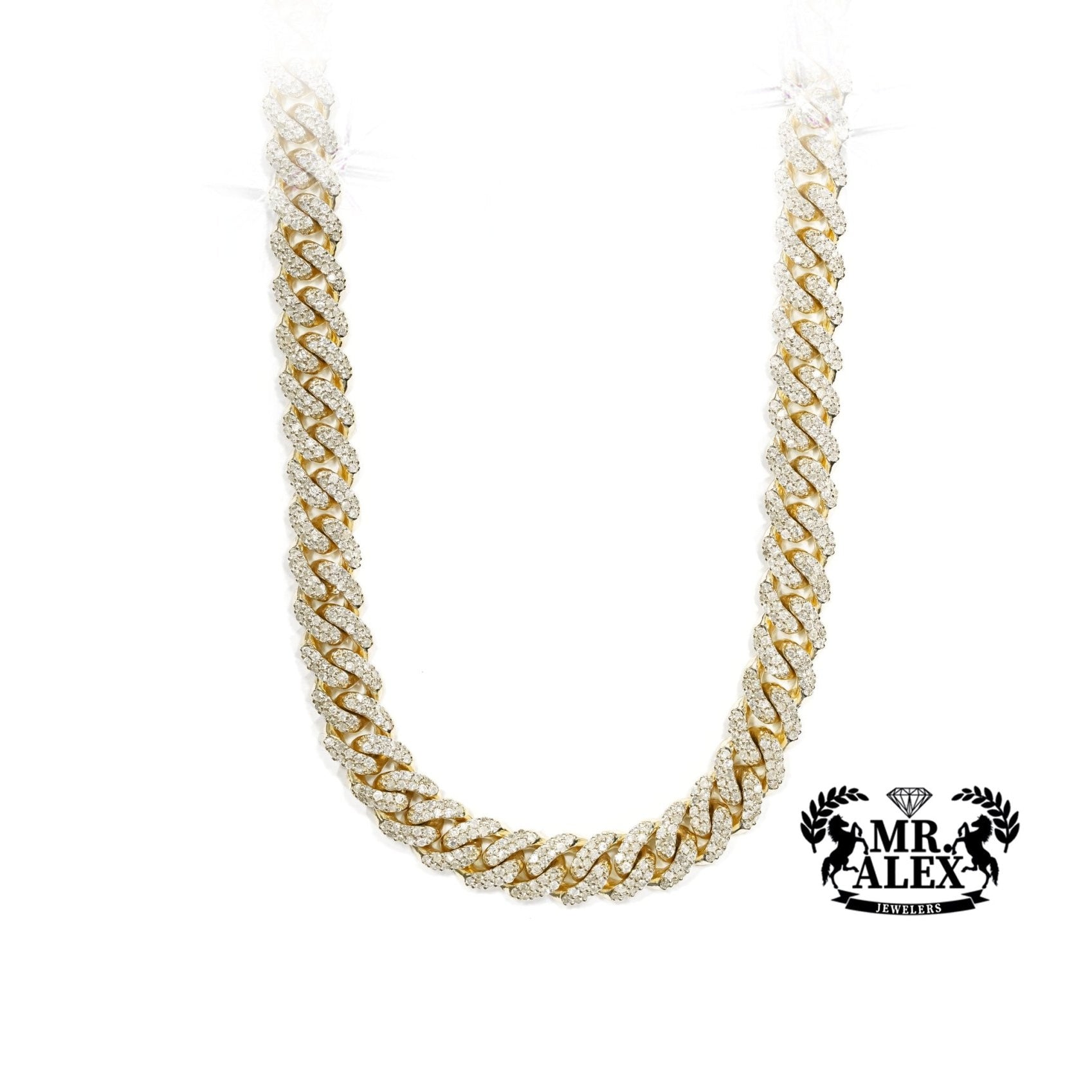 10k Cuban Link Diamond Chain 7.55ct - Mr. Alex Jewelry