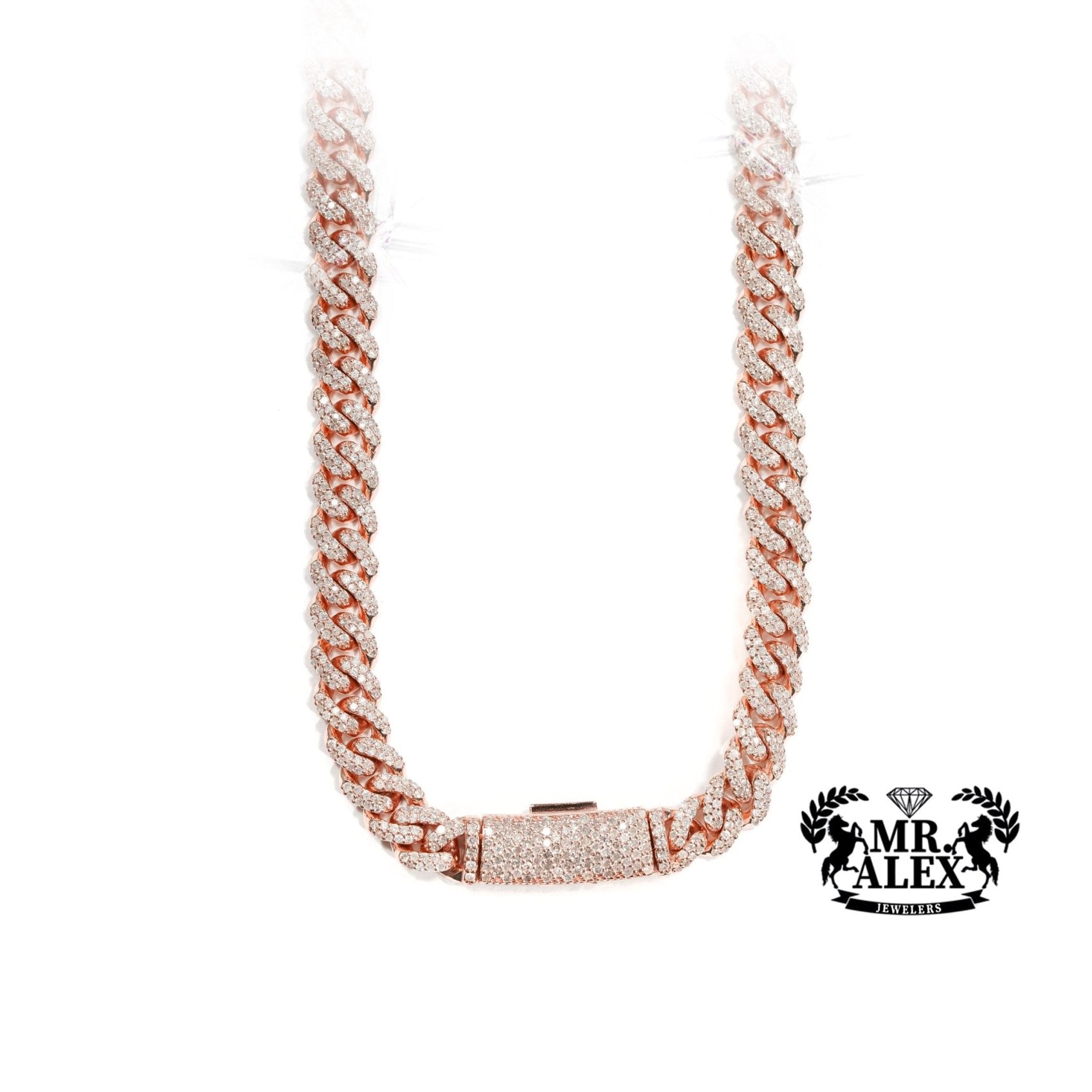 10k Cuban Link Diamond Chain 7.55ct - Mr. Alex Jewelry