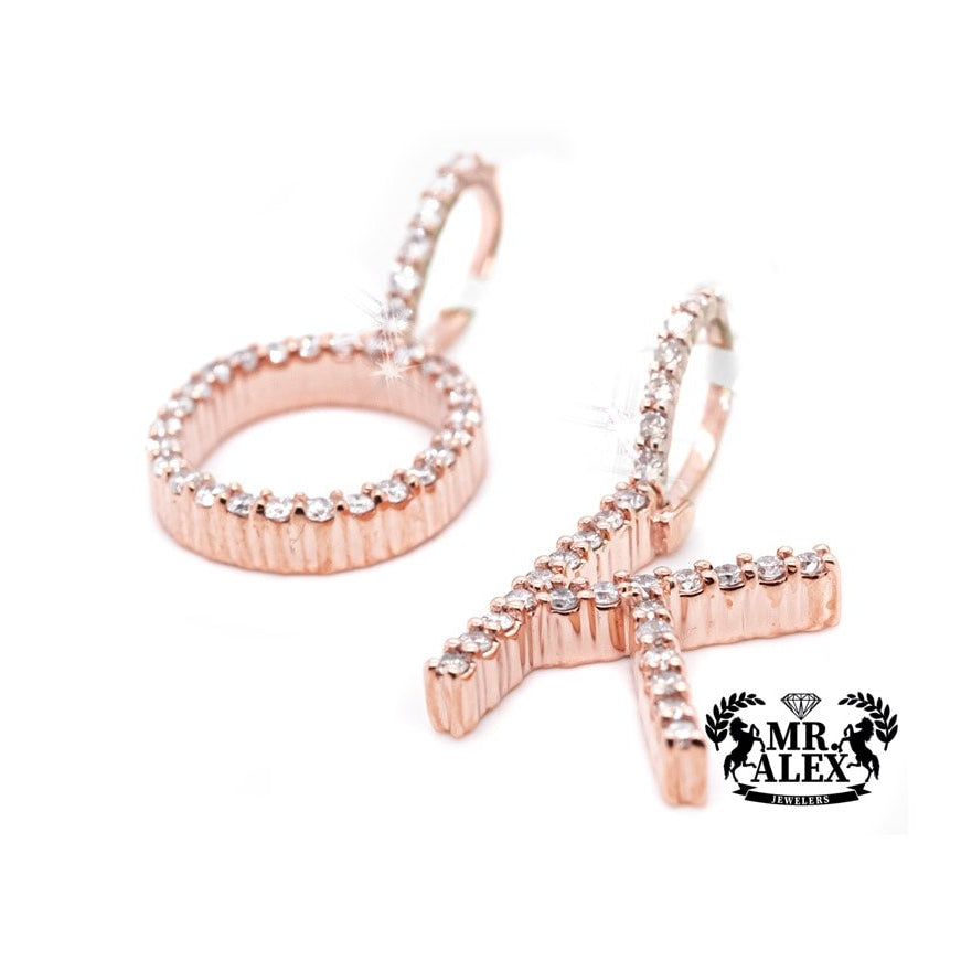 10k Diamond Alphabet A-Z Initials 0.45ct Rose Gold - Mr. Alex Jewelry