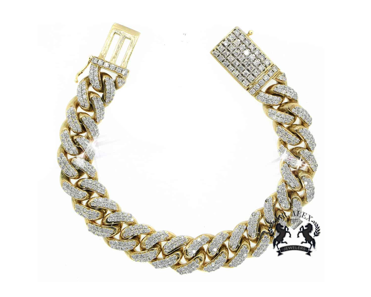 10k Diamond Miami Cuban Bracelet 11.00ct - Mr. Alex Jewelry
