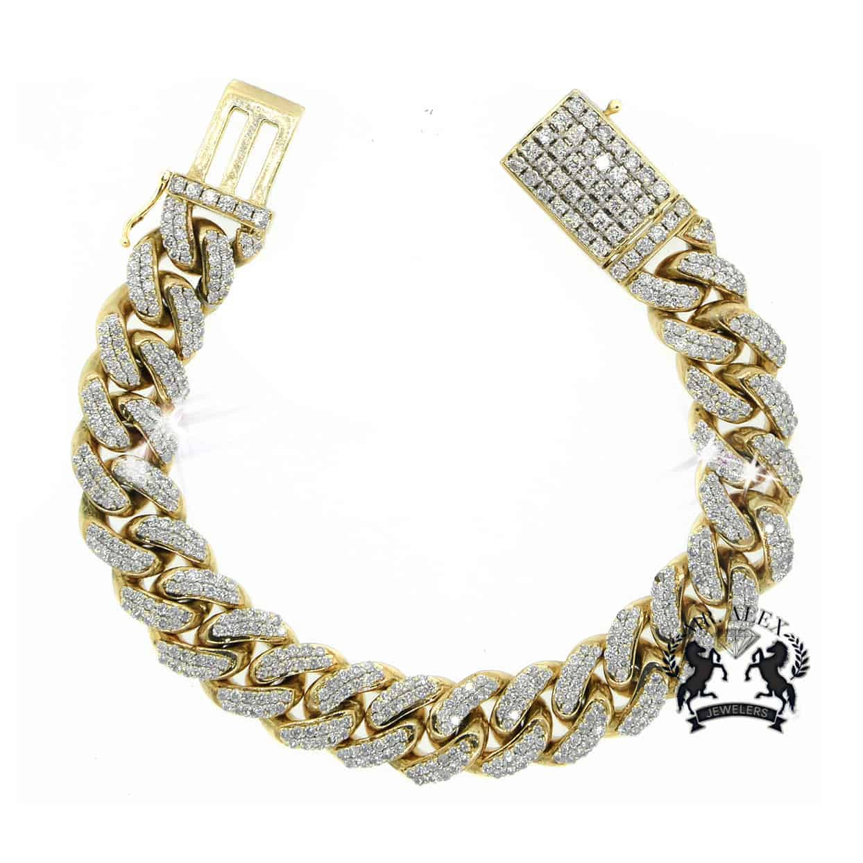 10k Diamond Miami Cuban Bracelet 11.00ct - Mr. Alex Jewelry