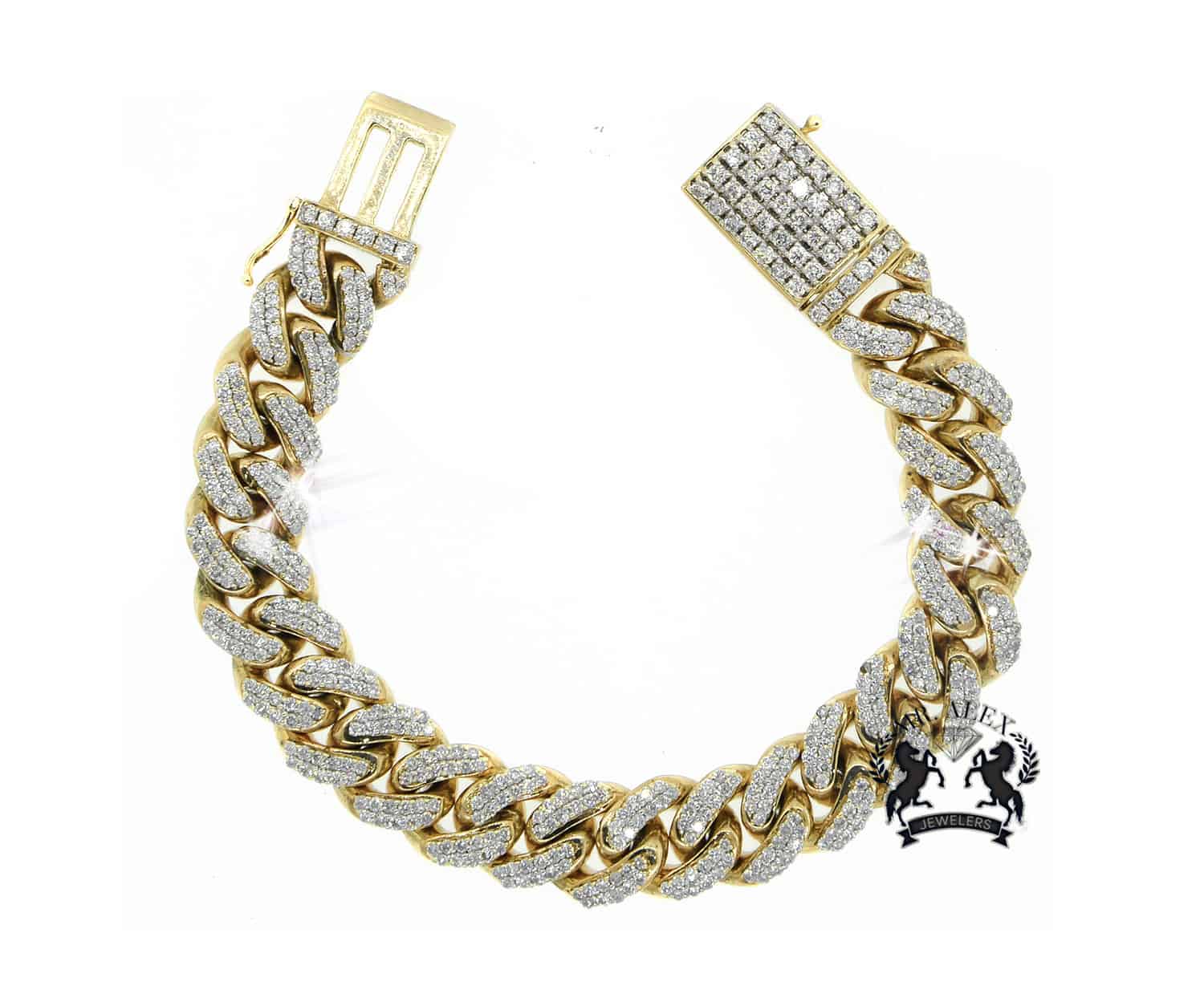 10k Diamond Miami Cuban Bracelet 11.00ct - Mr. Alex Jewelry