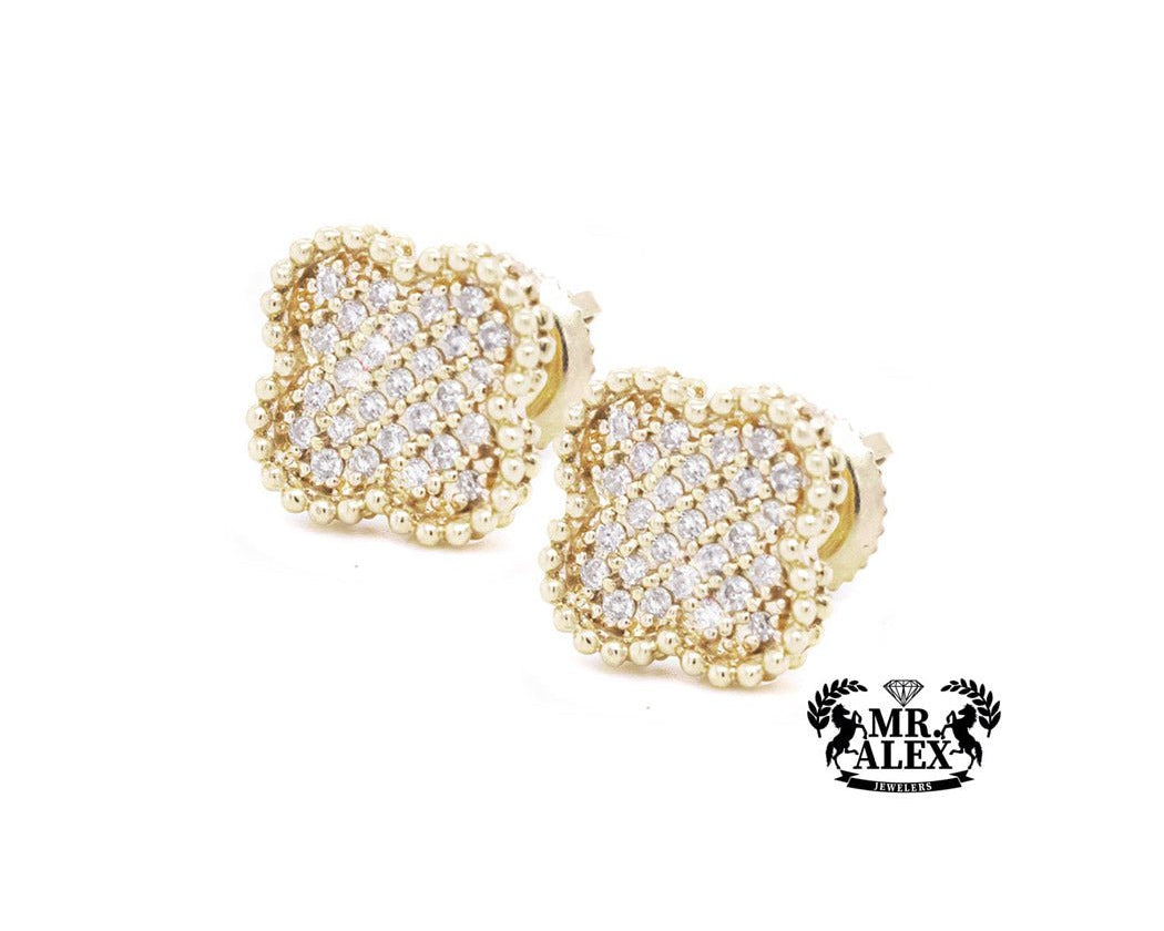 10k Diamonds Clovers Earrings 0.30 CT - Mr. Alex Jewelry