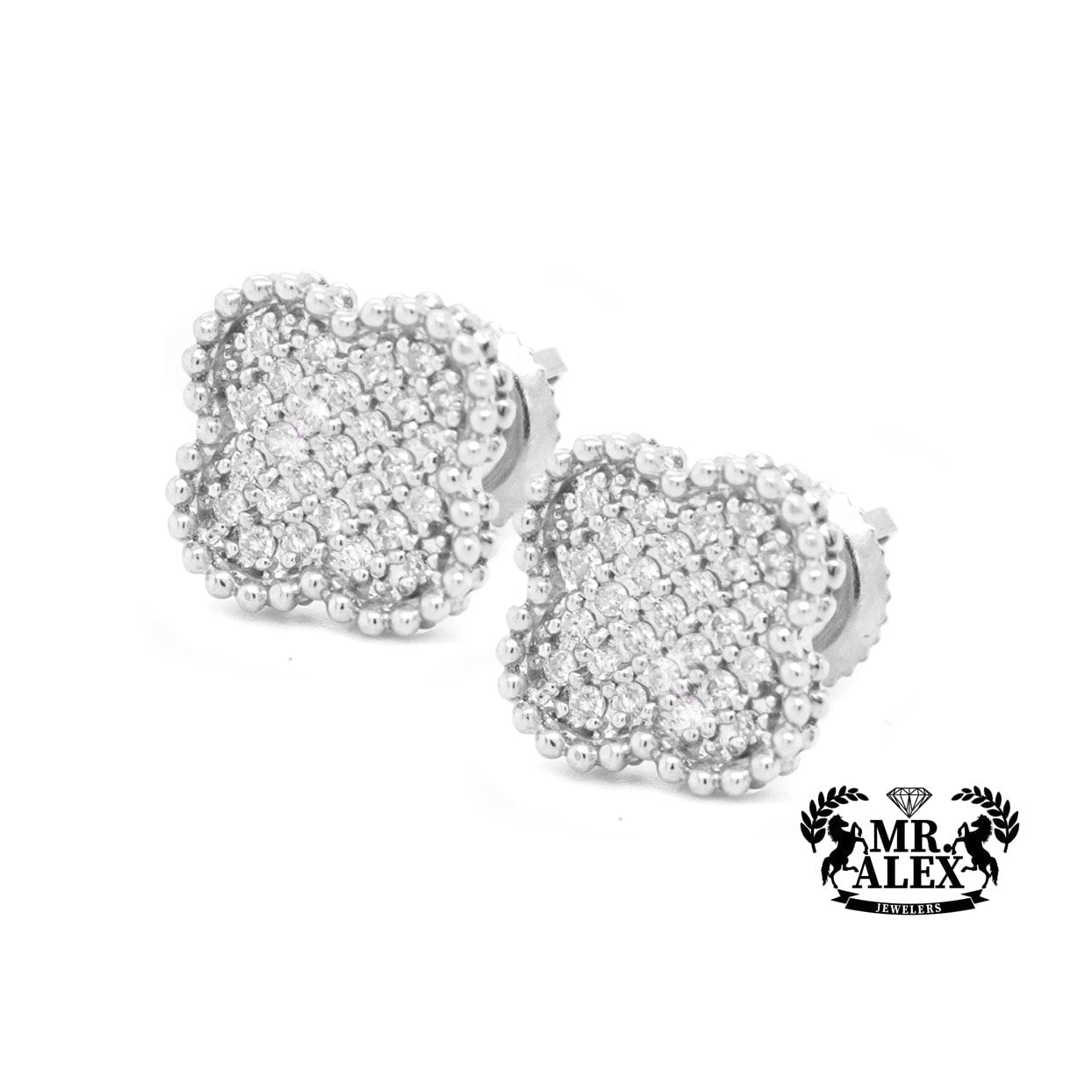 10k Diamonds Clovers Earrings 0.30 CT - Mr. Alex Jewelry