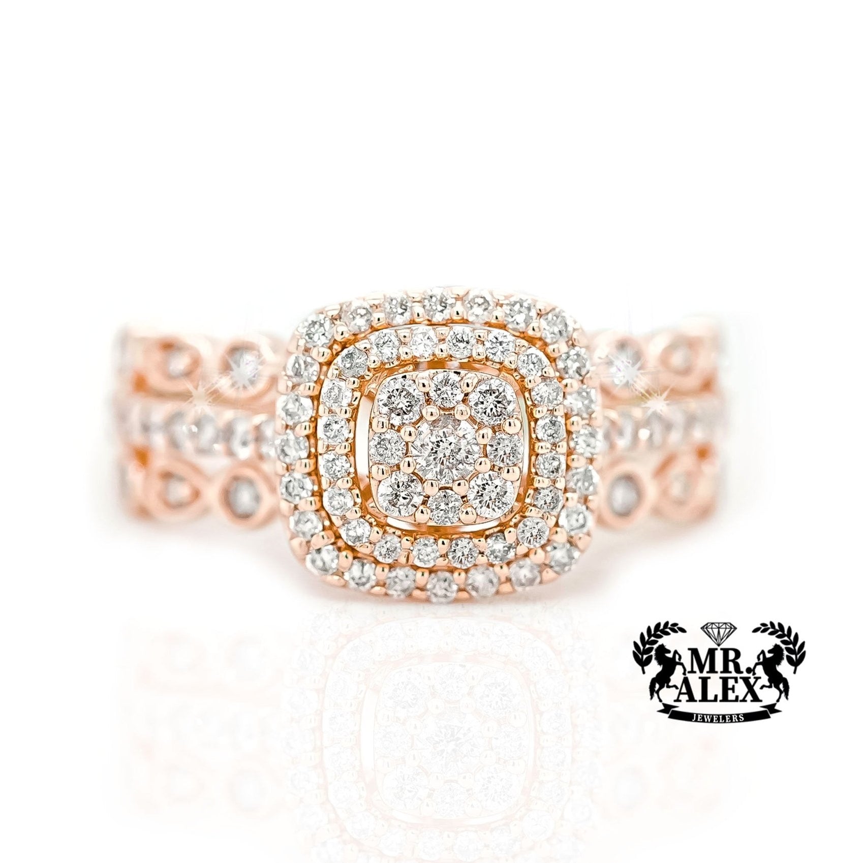 10K Eternal Square Diamond Ring 0.90ct - Mr. Alex Jewelry
