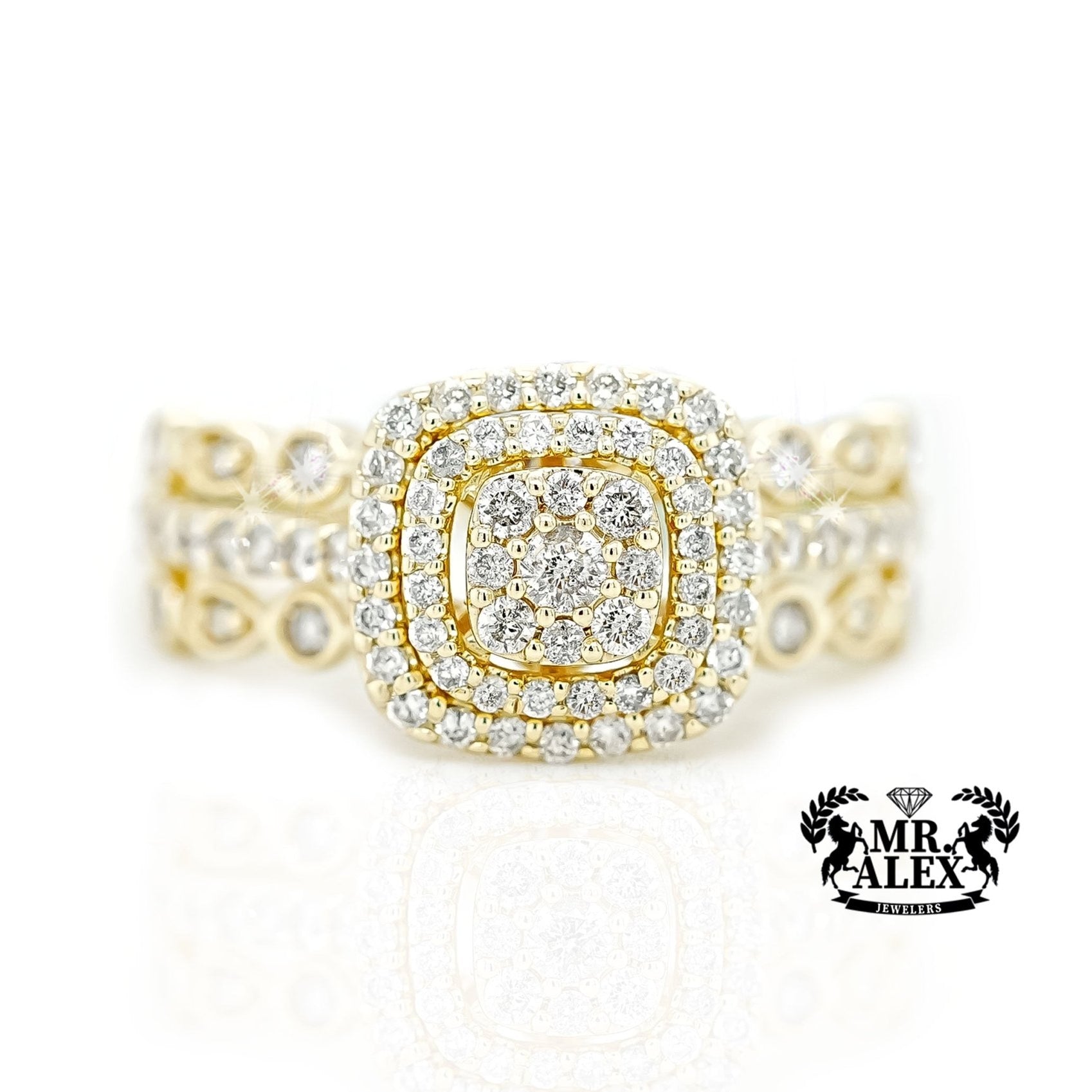 10K Eternal Square Diamond Ring 0.90ct - Mr. Alex Jewelry