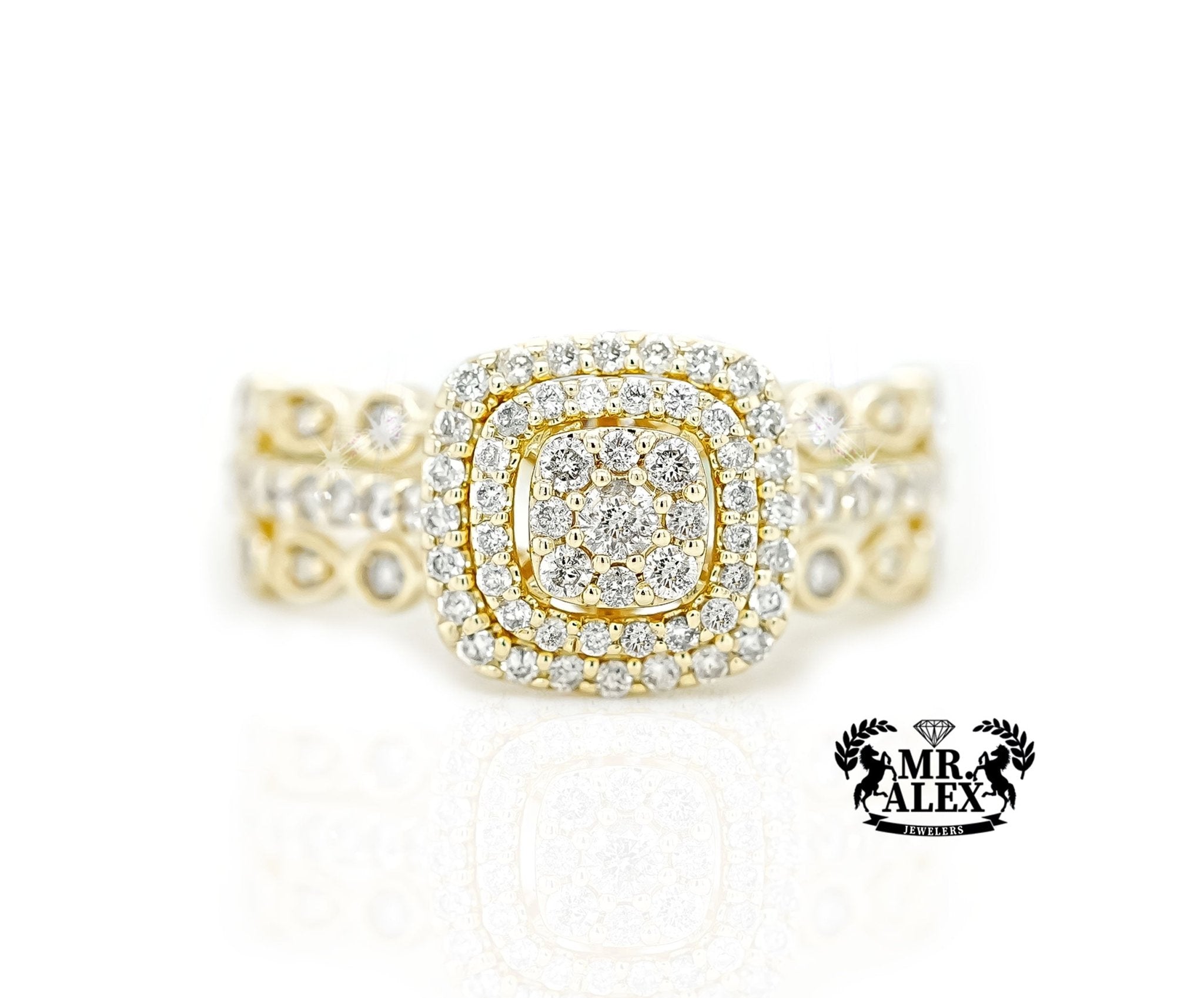 10K Eternal Square Diamond Ring 0.90ct - Mr. Alex Jewelry