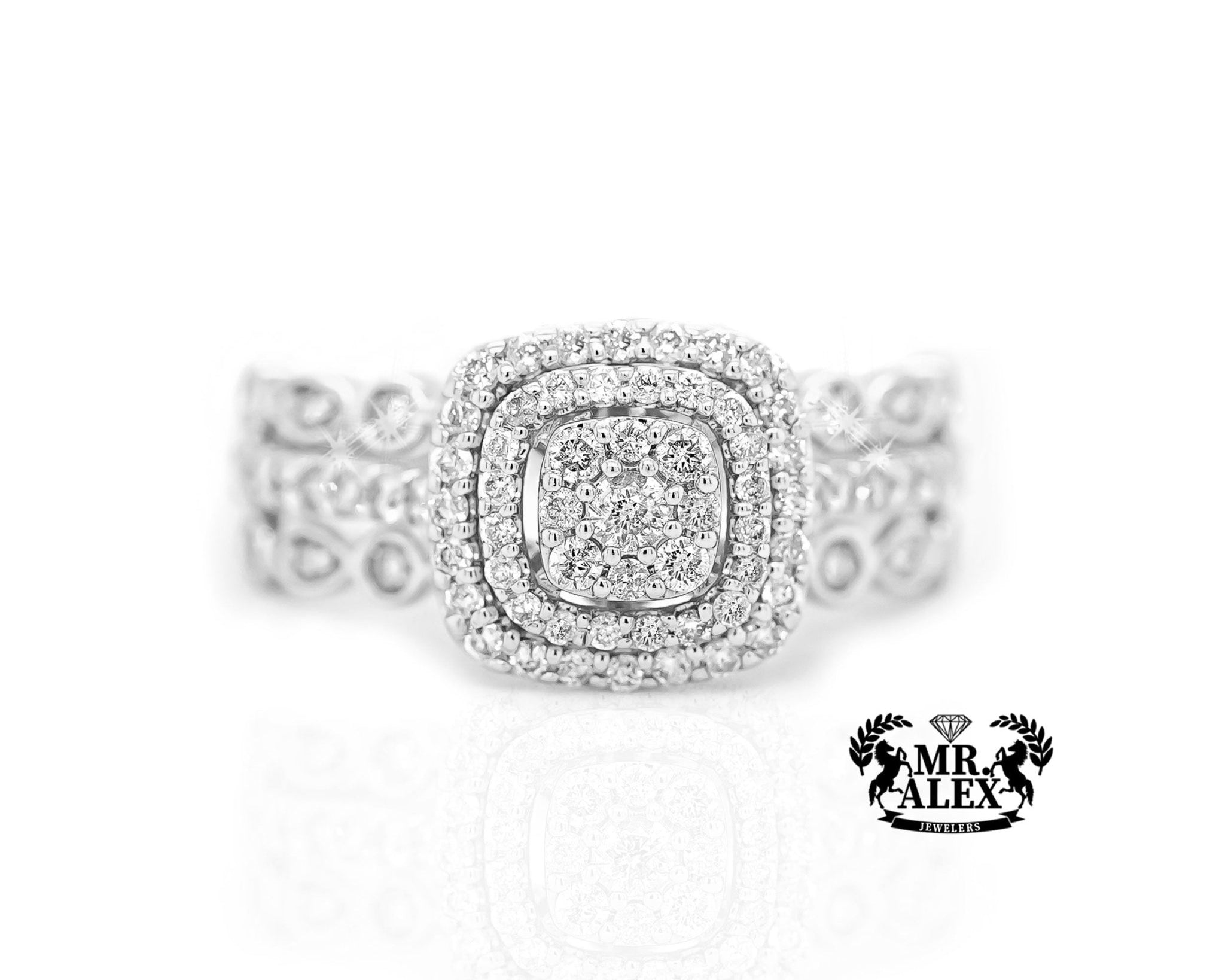 10K Eternal Square Diamond Ring 0.90ct - Mr. Alex Jewelry