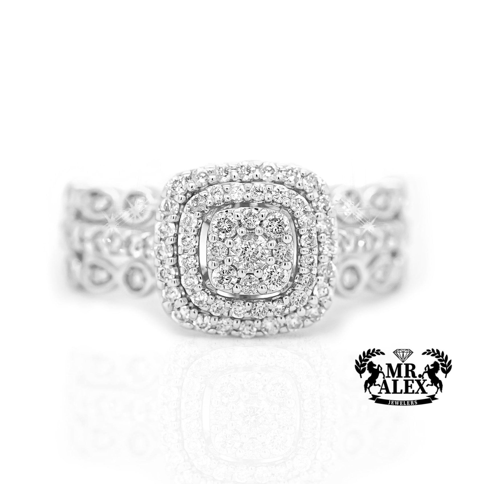 10K Eternal Square Diamond Ring 0.90ct - Mr. Alex Jewelry