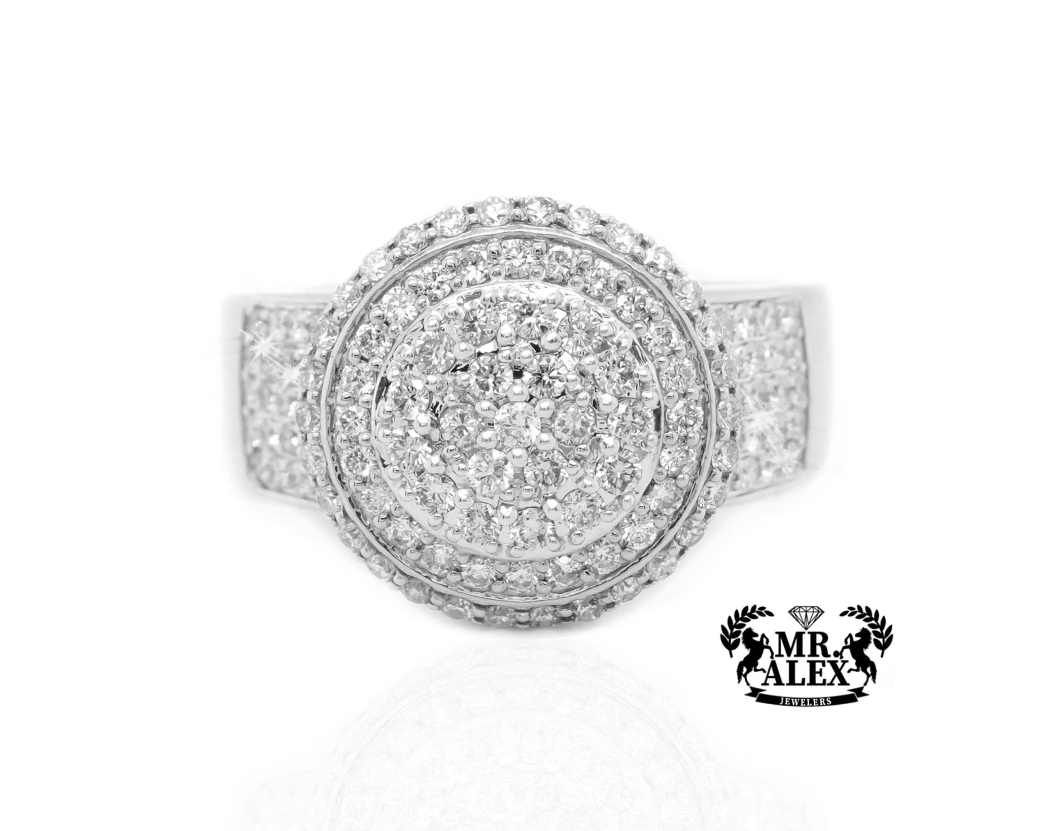 10K Gold Circular Brilliance Men's Diamond Ring 1.50ct - Mr. Alex Jewelry
