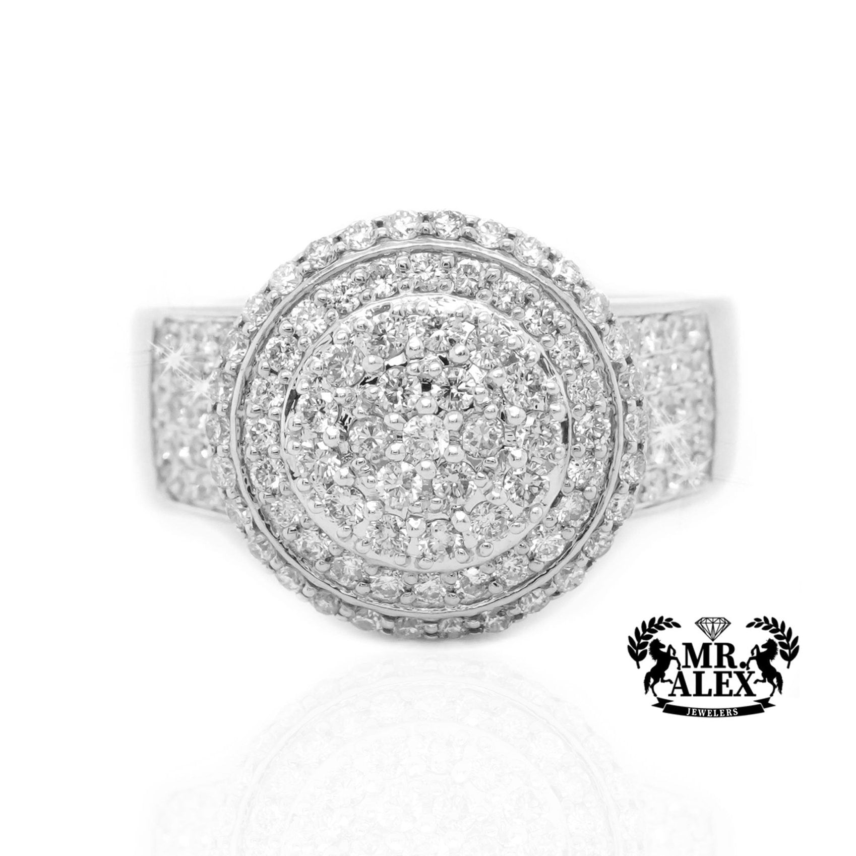 10K Gold Circular Brilliance Men's Diamond Ring 1.50ct - Mr. Alex Jewelry