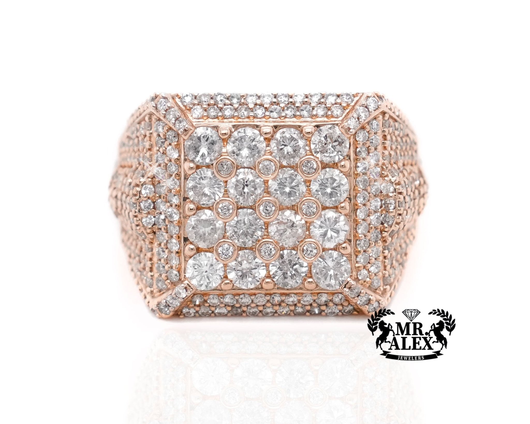 10K Gold Geometric Splendor Men's Diamond Ring 2.75ct - Mr. Alex Jewelry