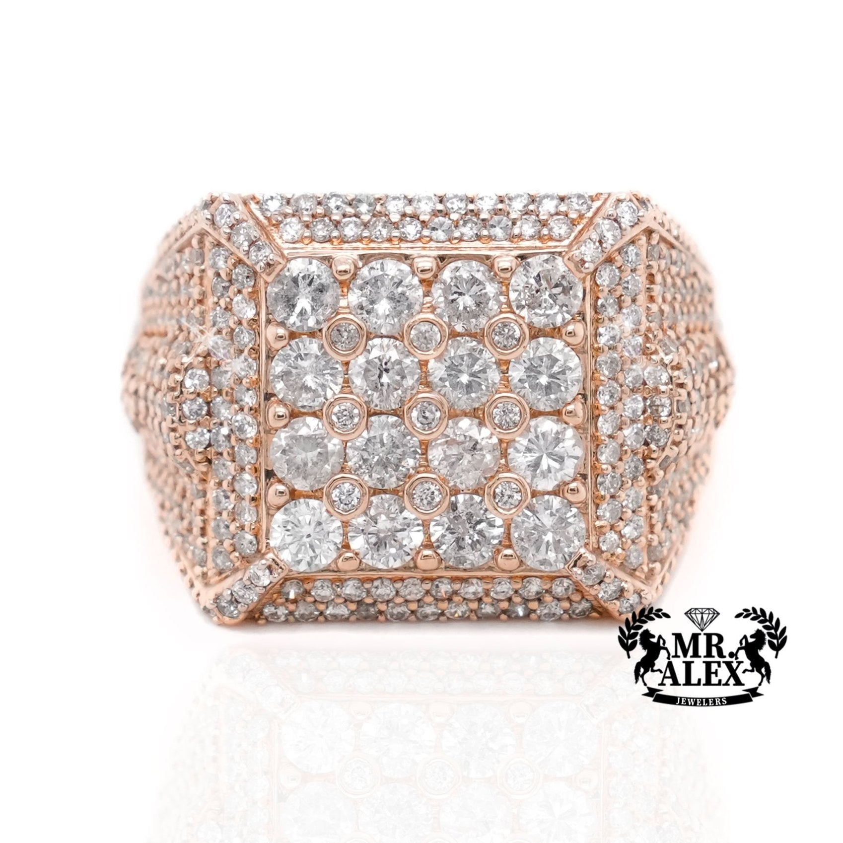 10K Gold Geometric Splendor Men's Diamond Ring 2.75ct - Mr. Alex Jewelry