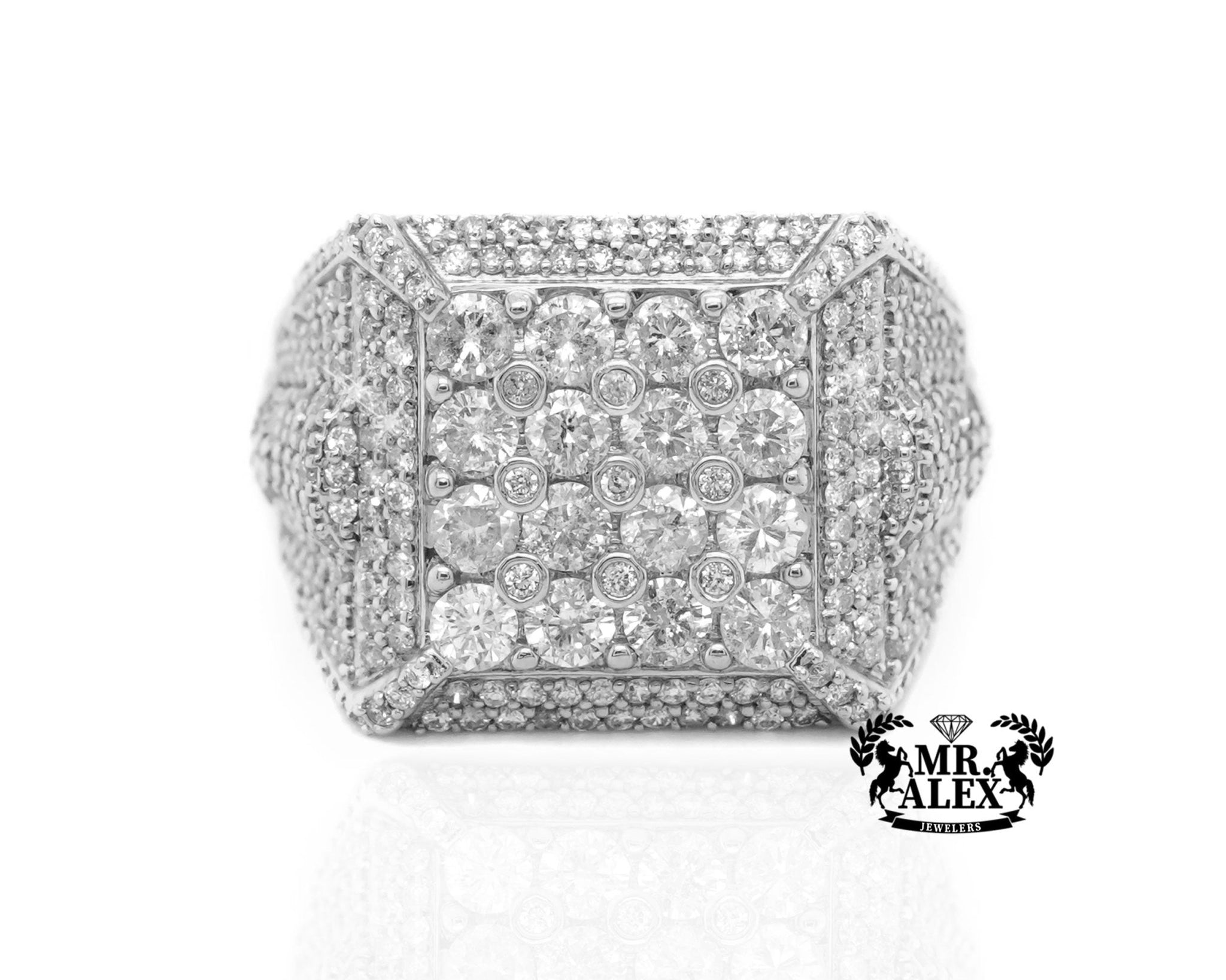 10K Gold Geometric Splendor Men's Diamond Ring 2.75ct - Mr. Alex Jewelry