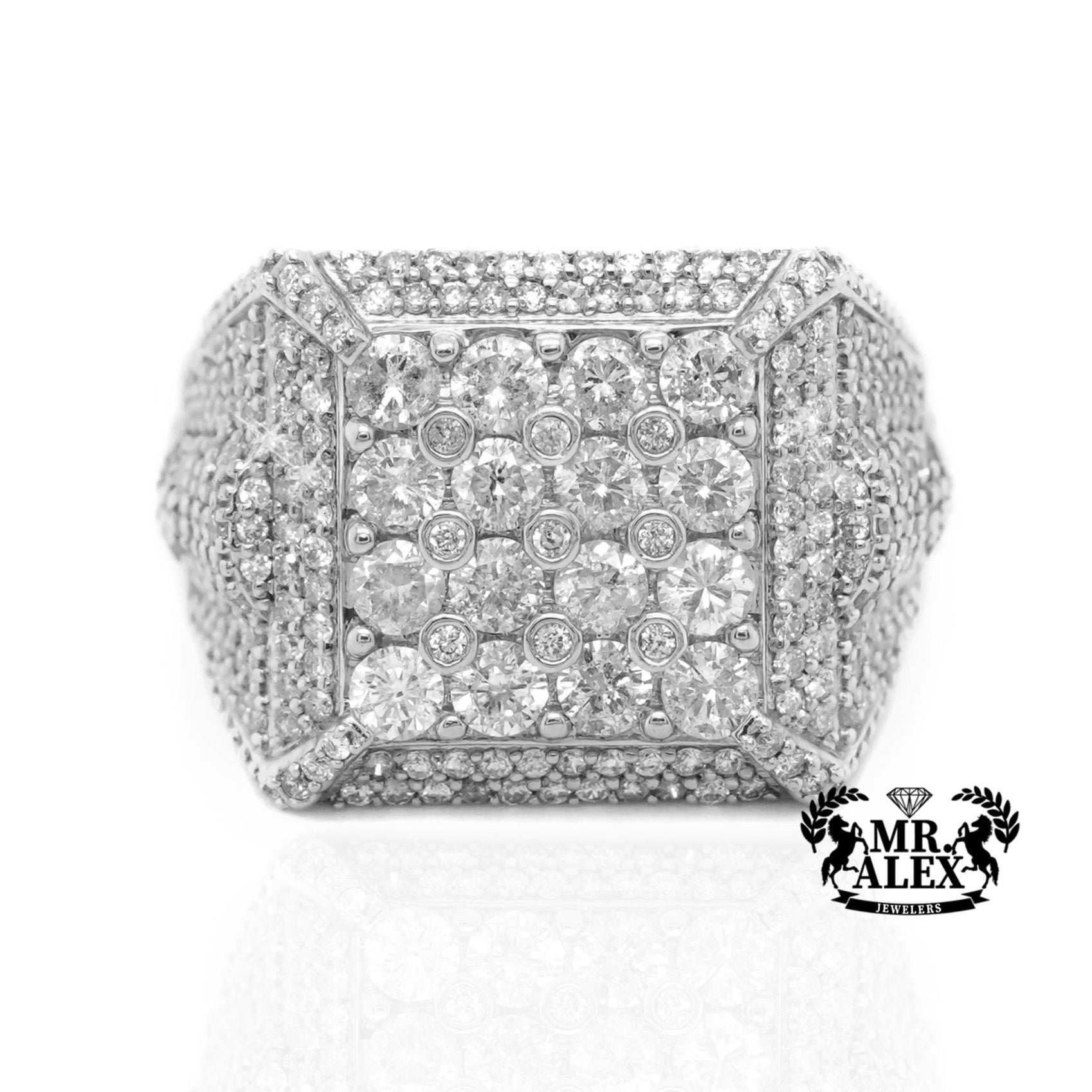 10K Gold Geometric Splendor Men's Diamond Ring 2.75ct - Mr. Alex Jewelry