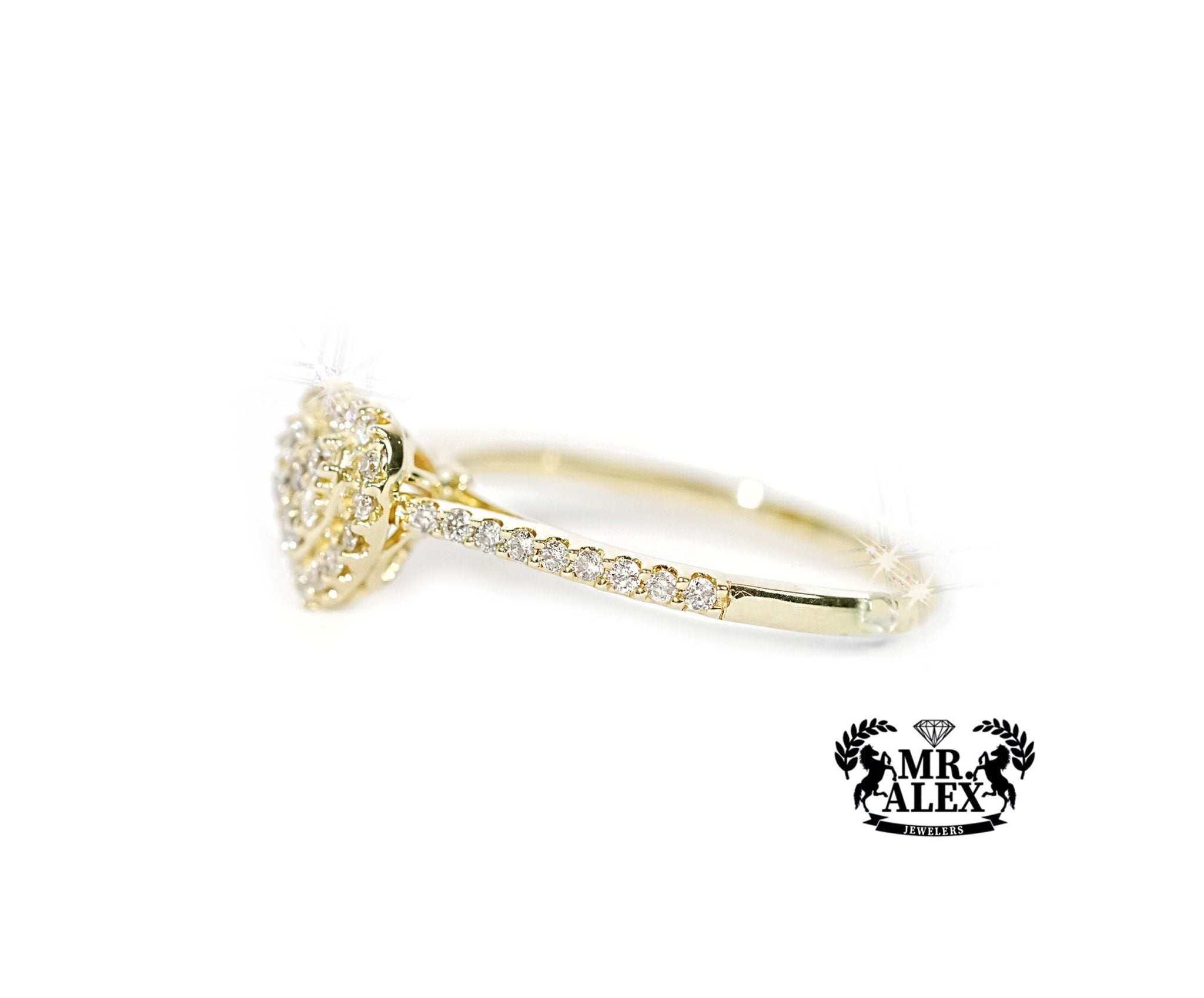 10k Gold Heart Radiance Diamond Ring 0.40ct - Rings | Mr. Alex Jewelry