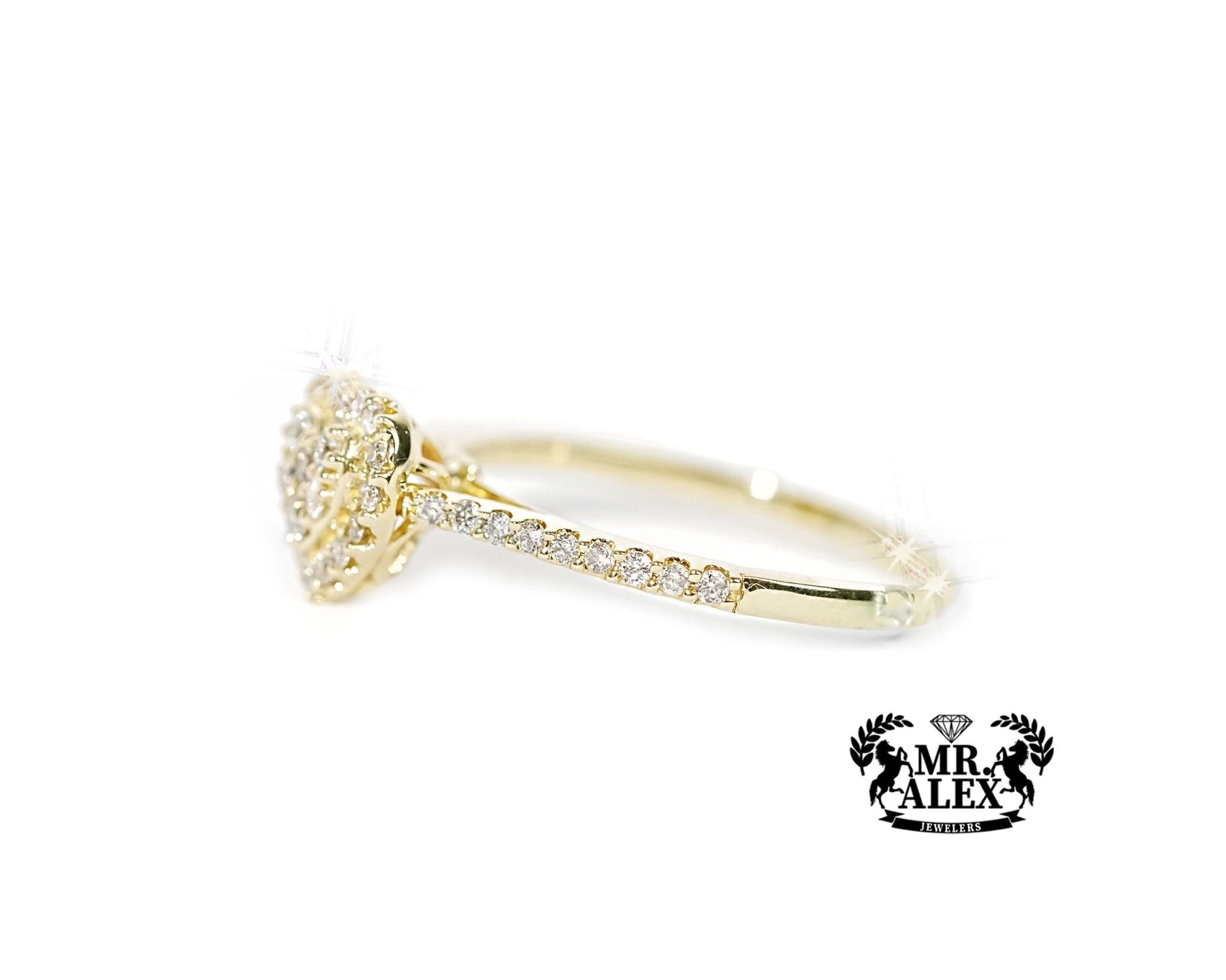 10k Gold Heart Radiance Diamond Ring 0.40ct - Mr. Alex Jewelry