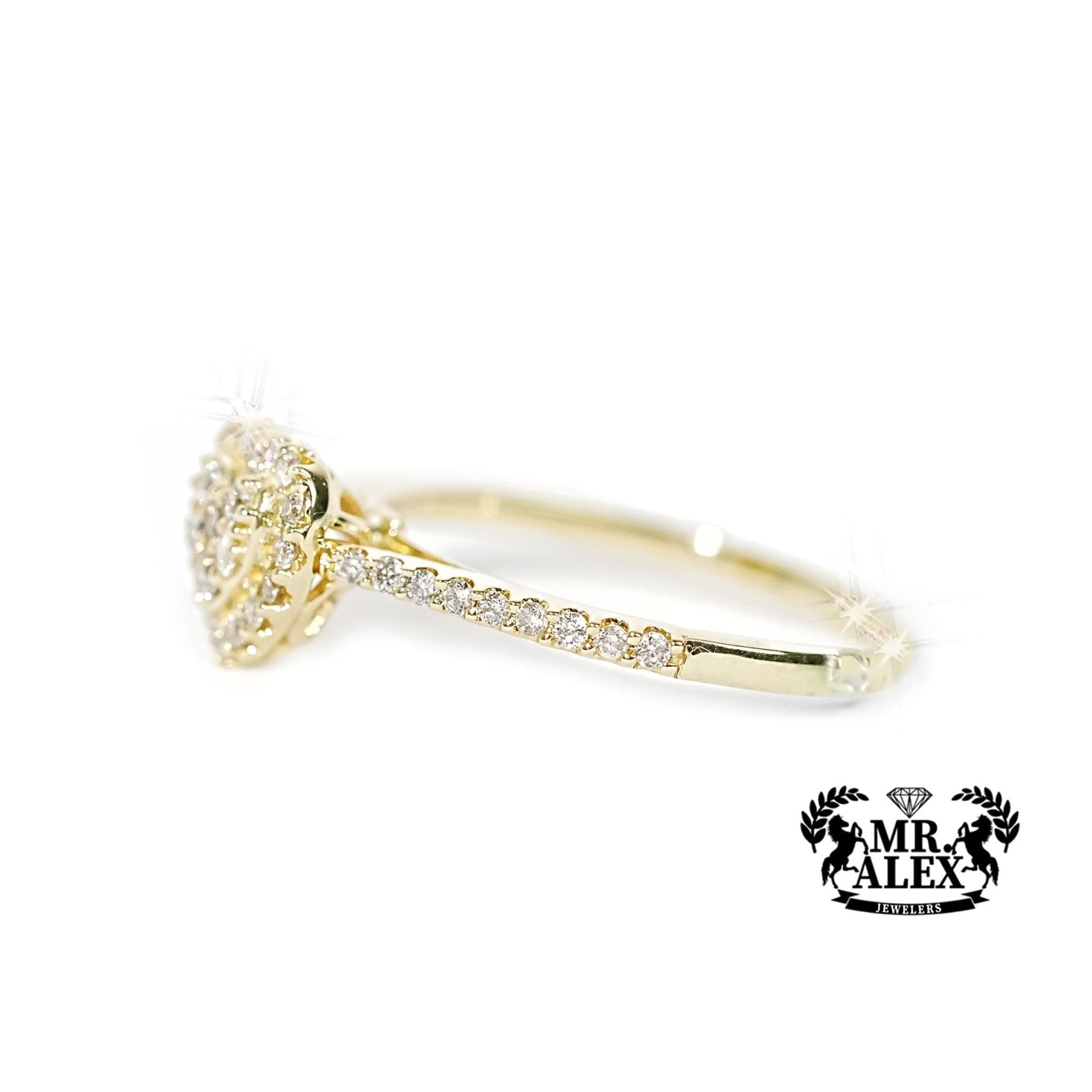 10k Gold Heart Radiance Diamond Ring 0.40ct - Mr. Alex Jewelry