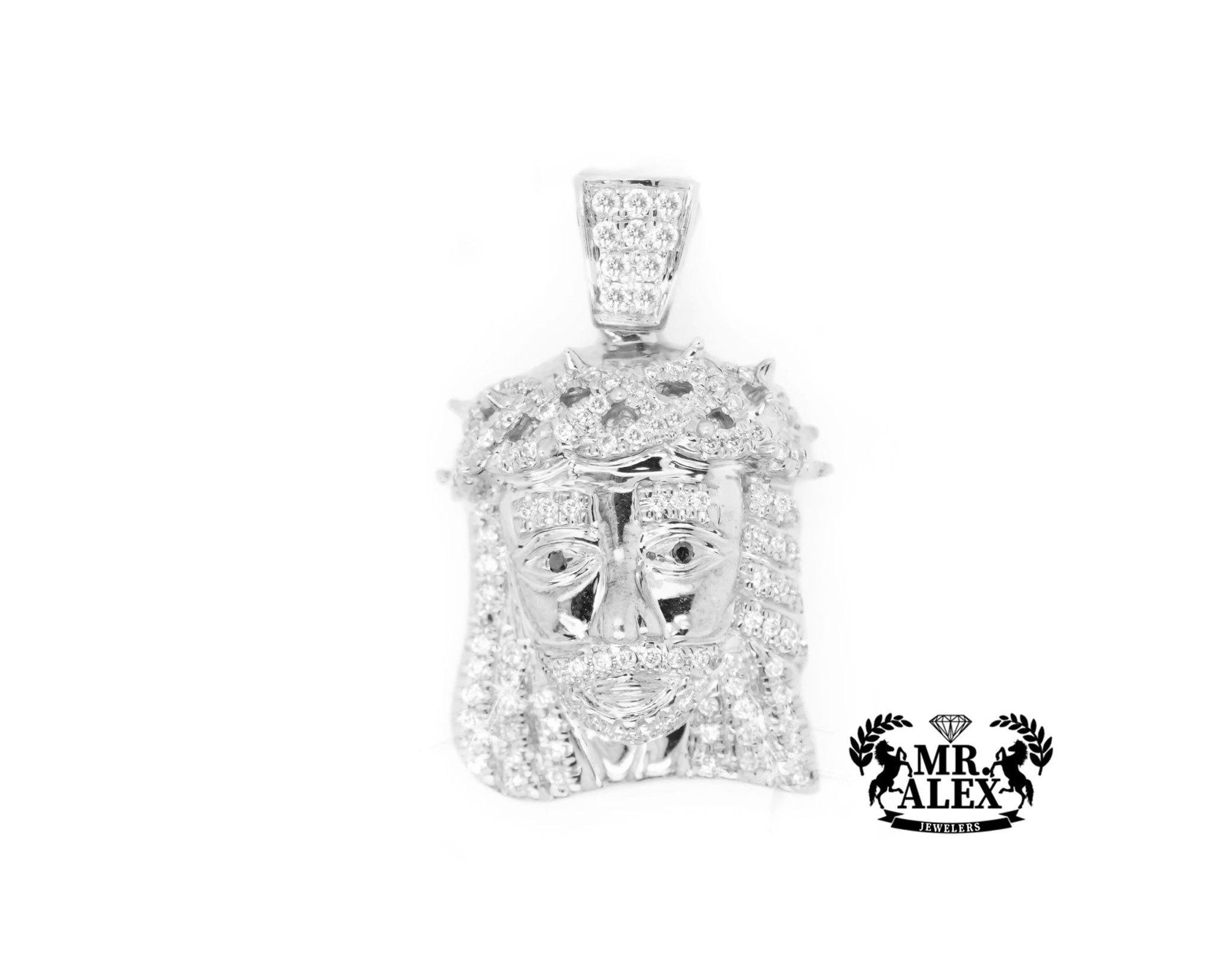 10K Gold Jesus Diamond Pendant with 0.68 ct - Mr. Alex Jewelry